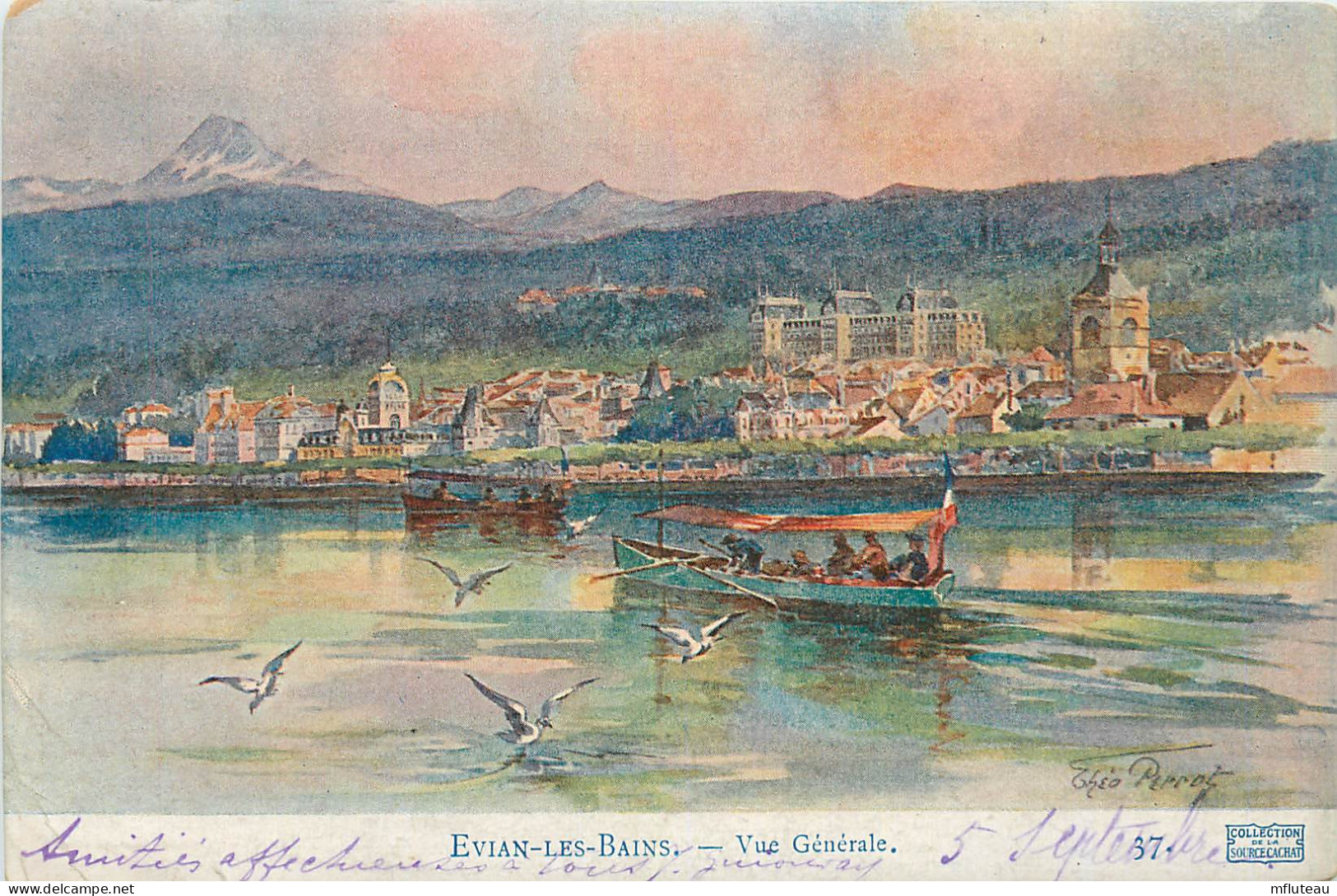 74* EVIAN LES BAINS Vue Generale  Lac  (illustree)    RL12.0878 - Evian-les-Bains