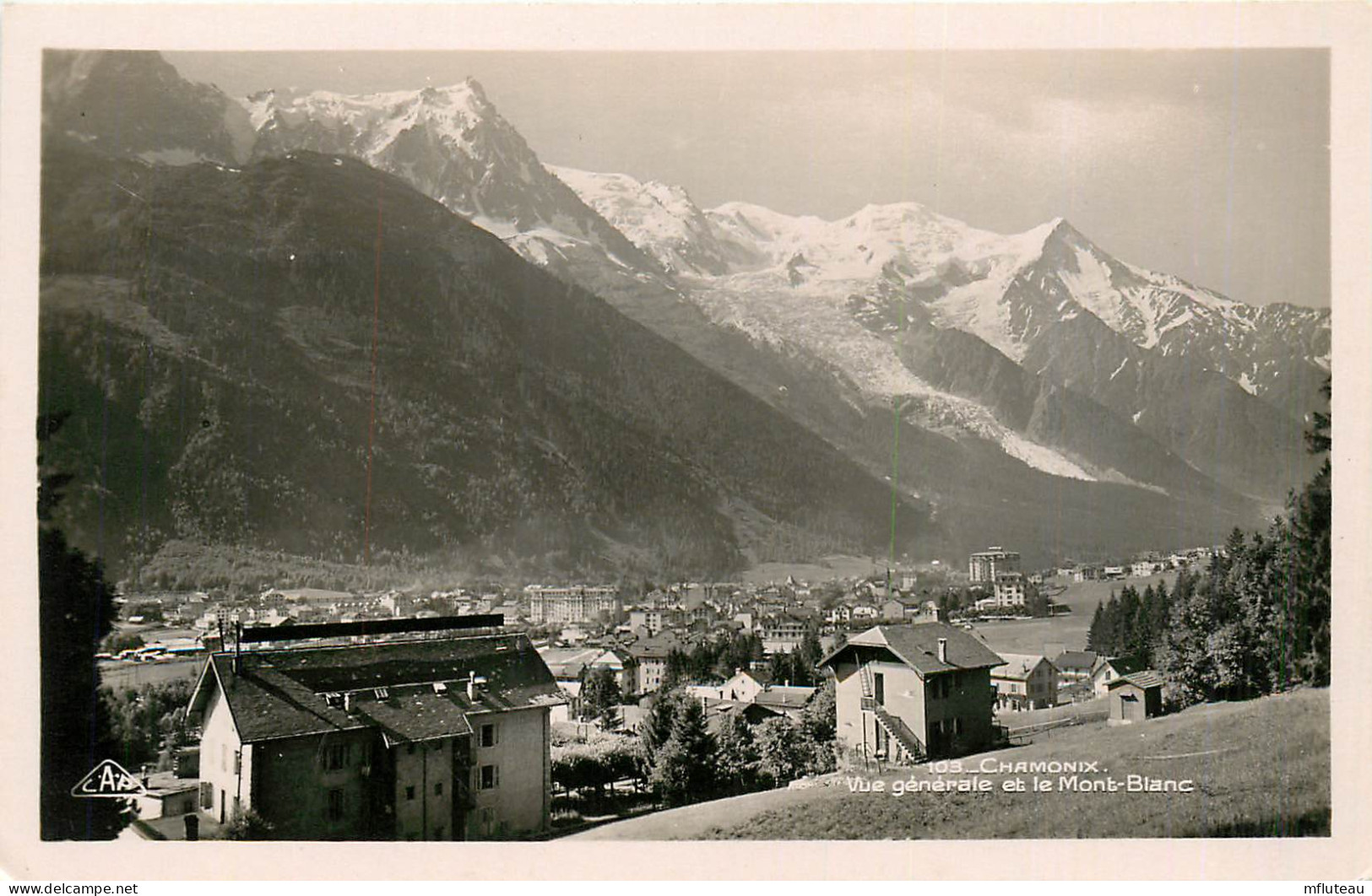74* CHAMONIX  Vue Generale  Et Mt Blanc    RL12.0835 - Chamonix-Mont-Blanc