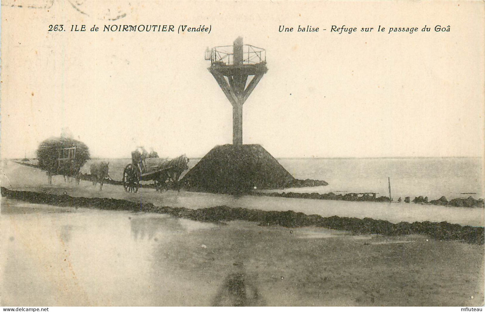 85* NOIRMOUTIER Le Goa  Une Balise  - Attelages      RL13.0480 - Noirmoutier