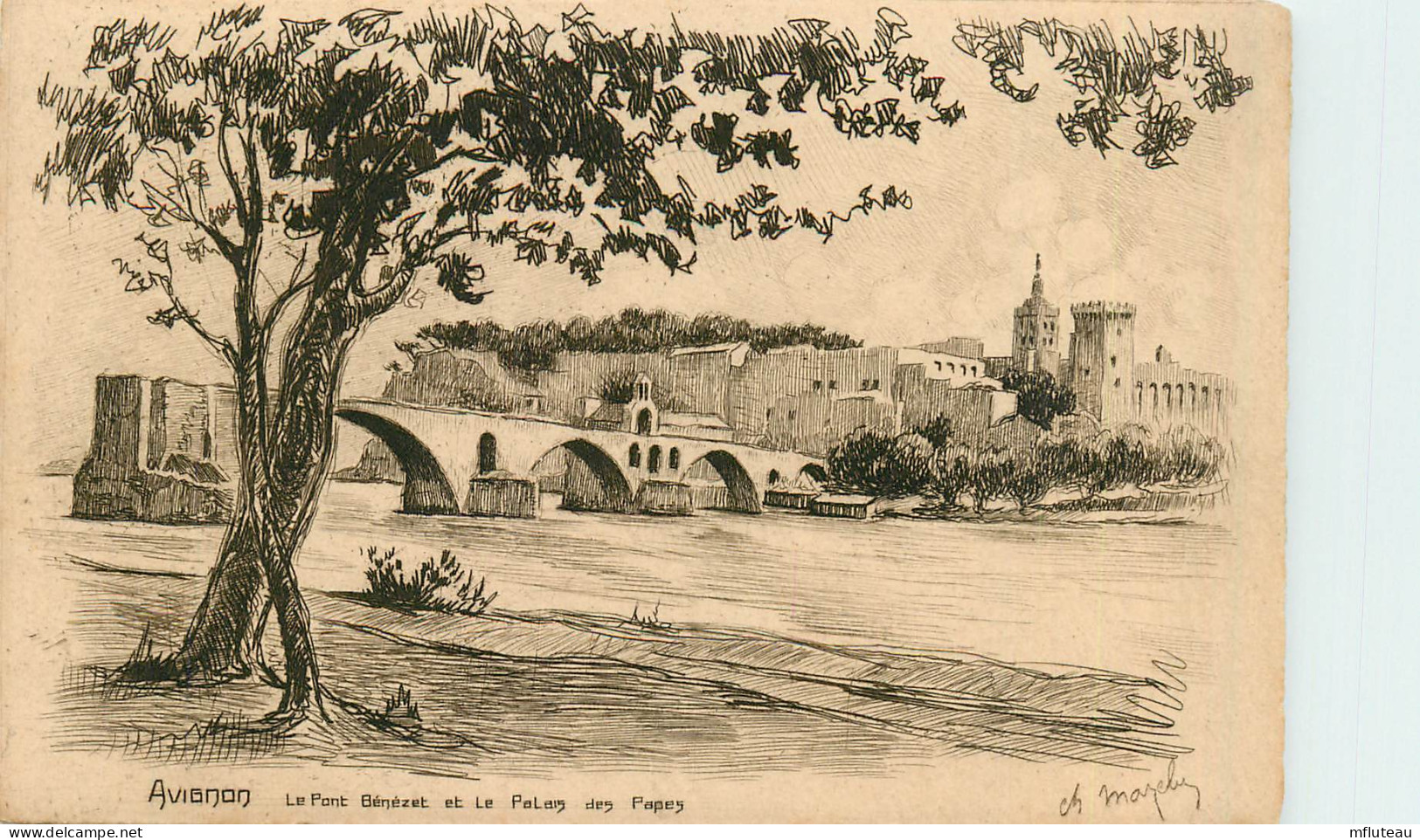 84* AVIGNON  Pont Benezet    - Palais Des Papes    RL13.0464 - Avignon (Palais & Pont)