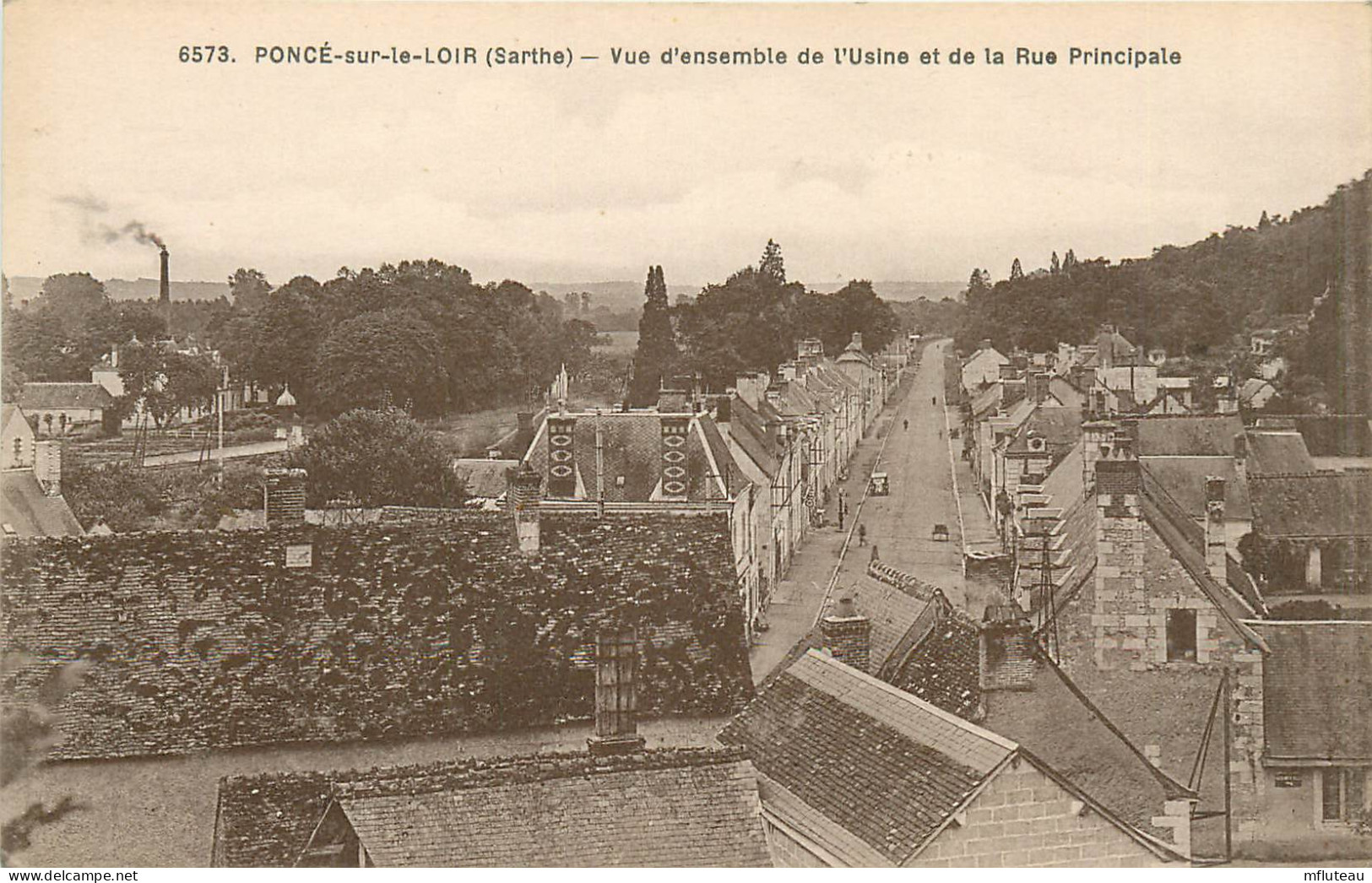 72* PONCE SUR LE LOIR Usine Et Rue Principale     RL13.0047 - Autres & Non Classés