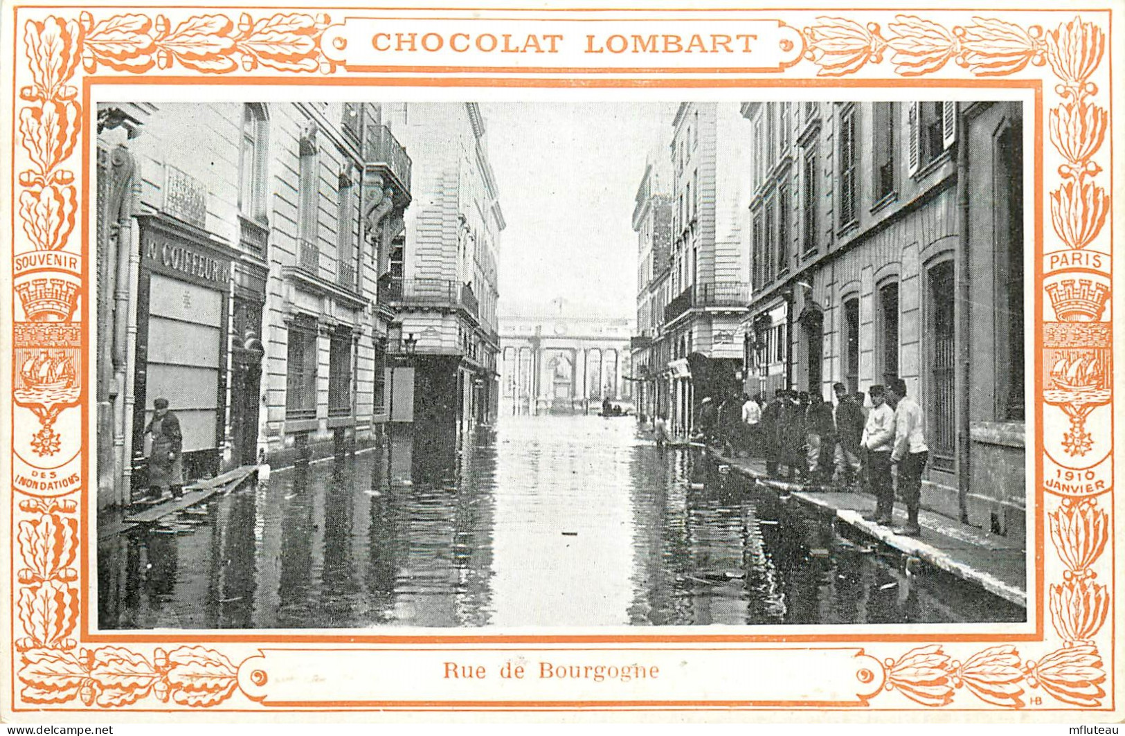 75* PARIS (lombart)  Crue  Rue De Bourgogne       RL12.1453 - De Overstroming Van 1910