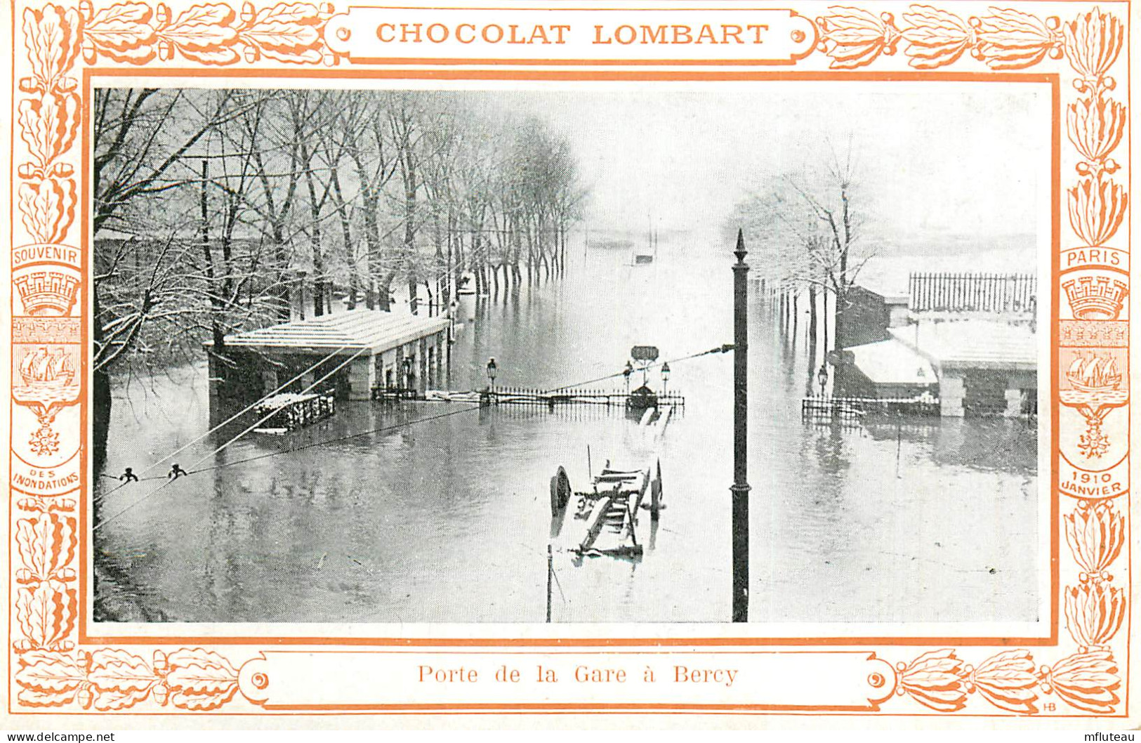 75* PARIS (lombart)  Crue  Porte Gare De Bercy   RL12.1399 - Inondations De 1910