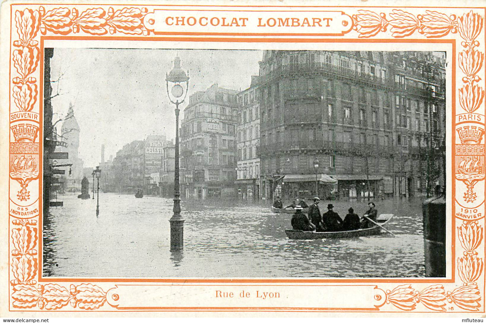 75* PARIS (lombart)  Crue  Rue De Lyon     RL12.1396 - Paris Flood, 1910