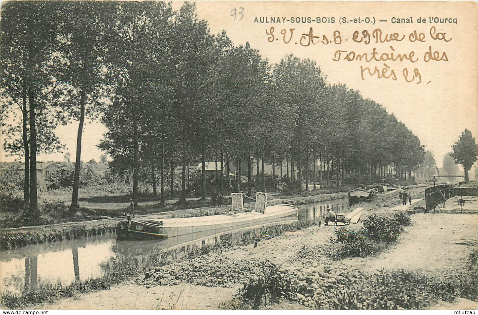 93* AULNAY SOUS BOIS Canal De L Ourcq     RL13.1044 - Aulnay Sous Bois