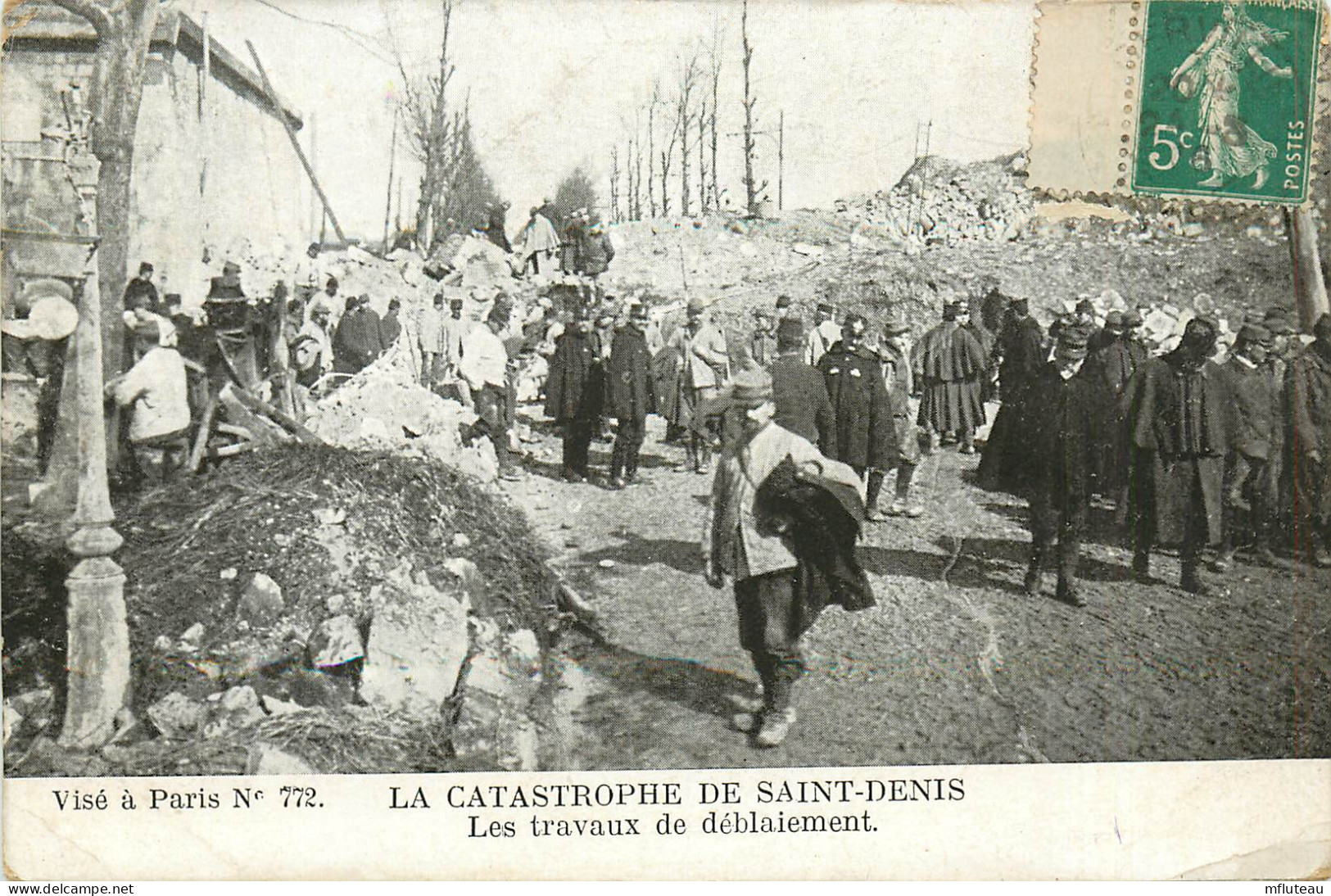 93* ST DENIS  La Catastrophe  Travaux De Deblaiement   RL13.1031 - Saint Denis