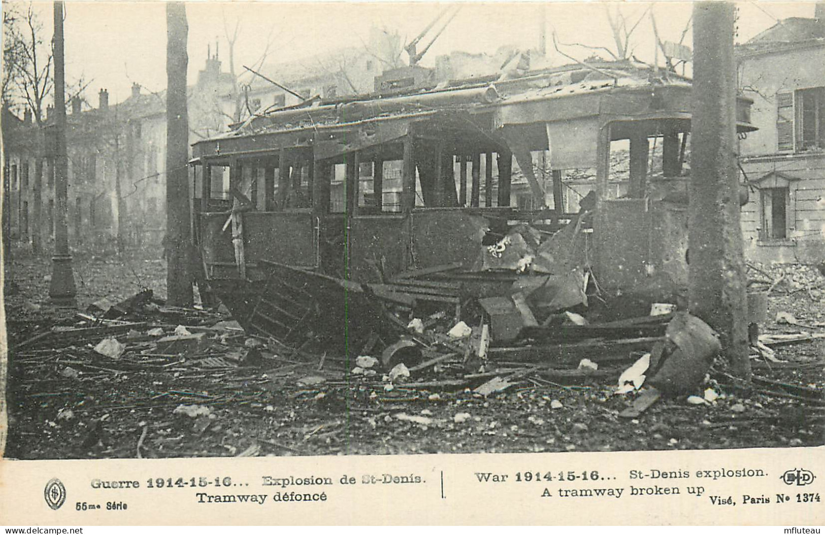 93* ST DENIS Explosion  Tramway Defonce      RL13.1007 - War 1914-18