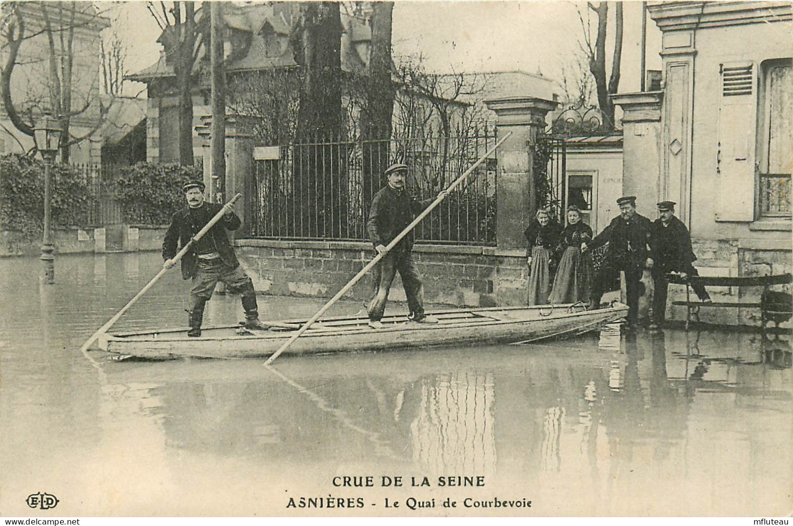 92* ASNIERES Crue 1910- Le Quai De Courbevoie     RL13.0974 - Asnieres Sur Seine