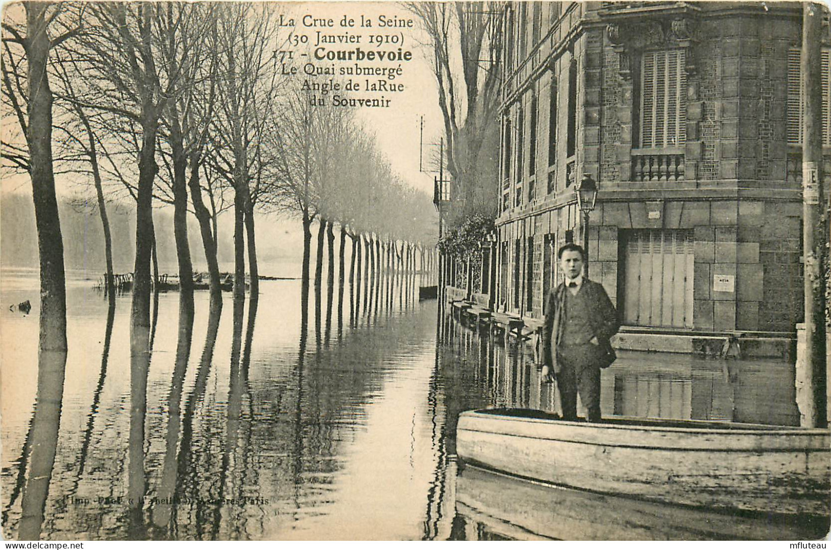 92* COURBEVOIE Crue 1910  Rue Du Souvenir       RL13.0971 - Courbevoie