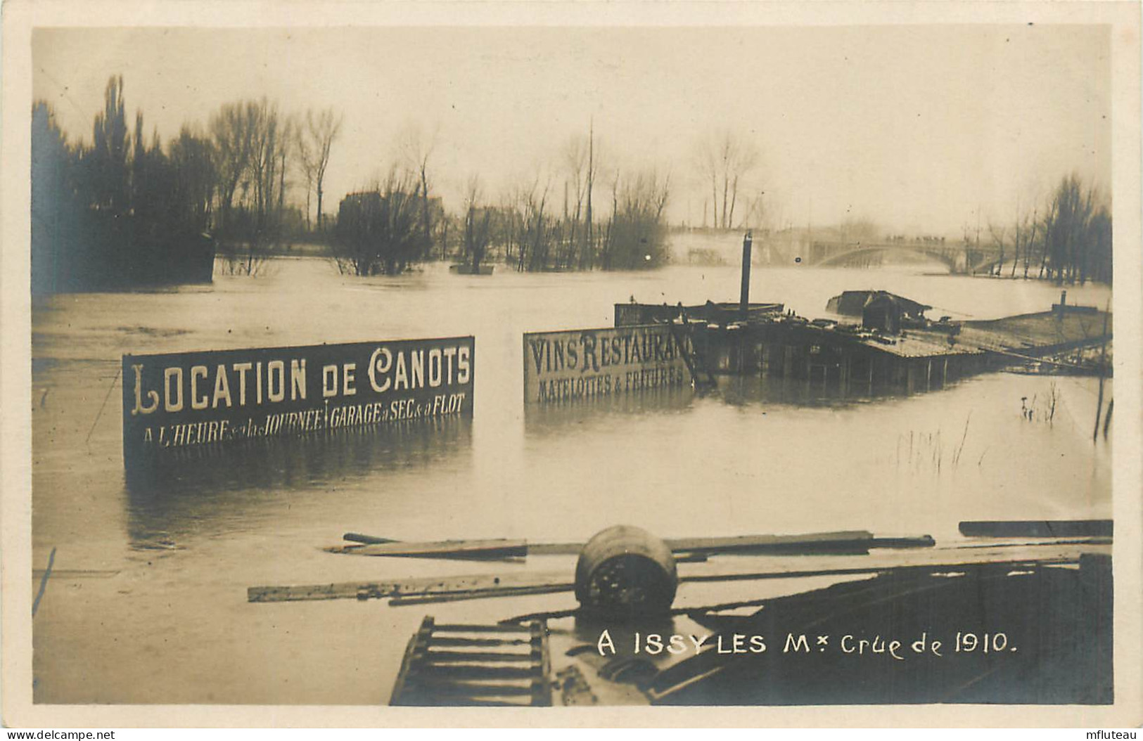 92* ISSY LES MOULINEAUX Crue 1910 « location Canots »     RL13.0951 - Issy Les Moulineaux