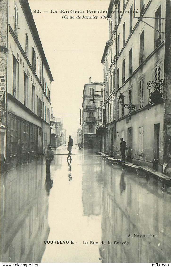 92* COURBEVOIE  Crue 1910  Rue De La Corvee      RL13.0935 - Courbevoie