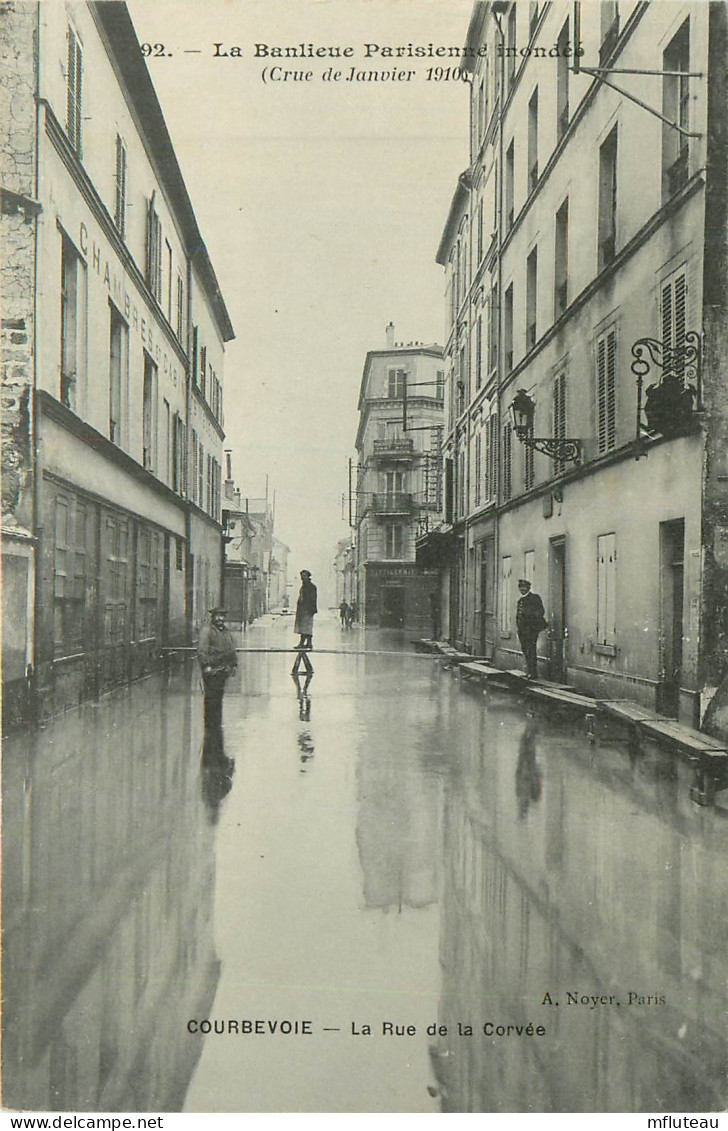 92* COURBEVOIE Crue 1910  Rue De La Corvee     RL13.0918 - Courbevoie