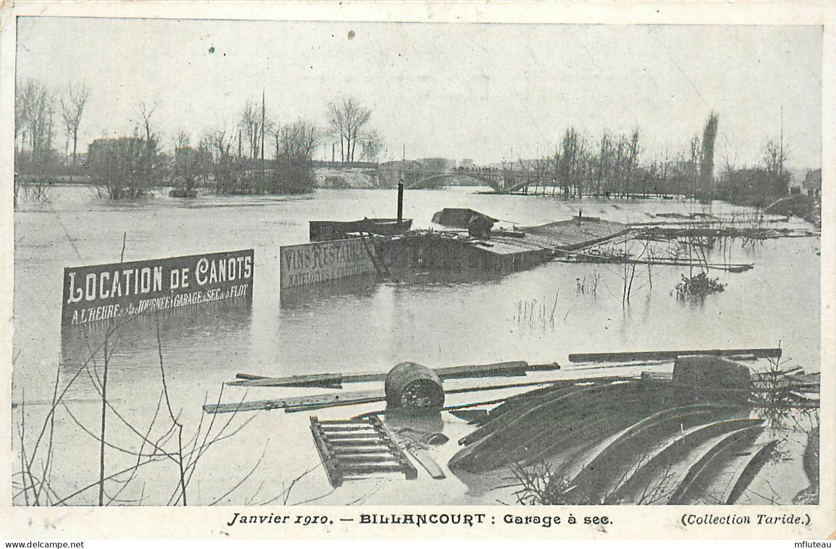 92* BILLANCOURT Crues 1910  Garage A Sec      RL13.0909 - Boulogne Billancourt