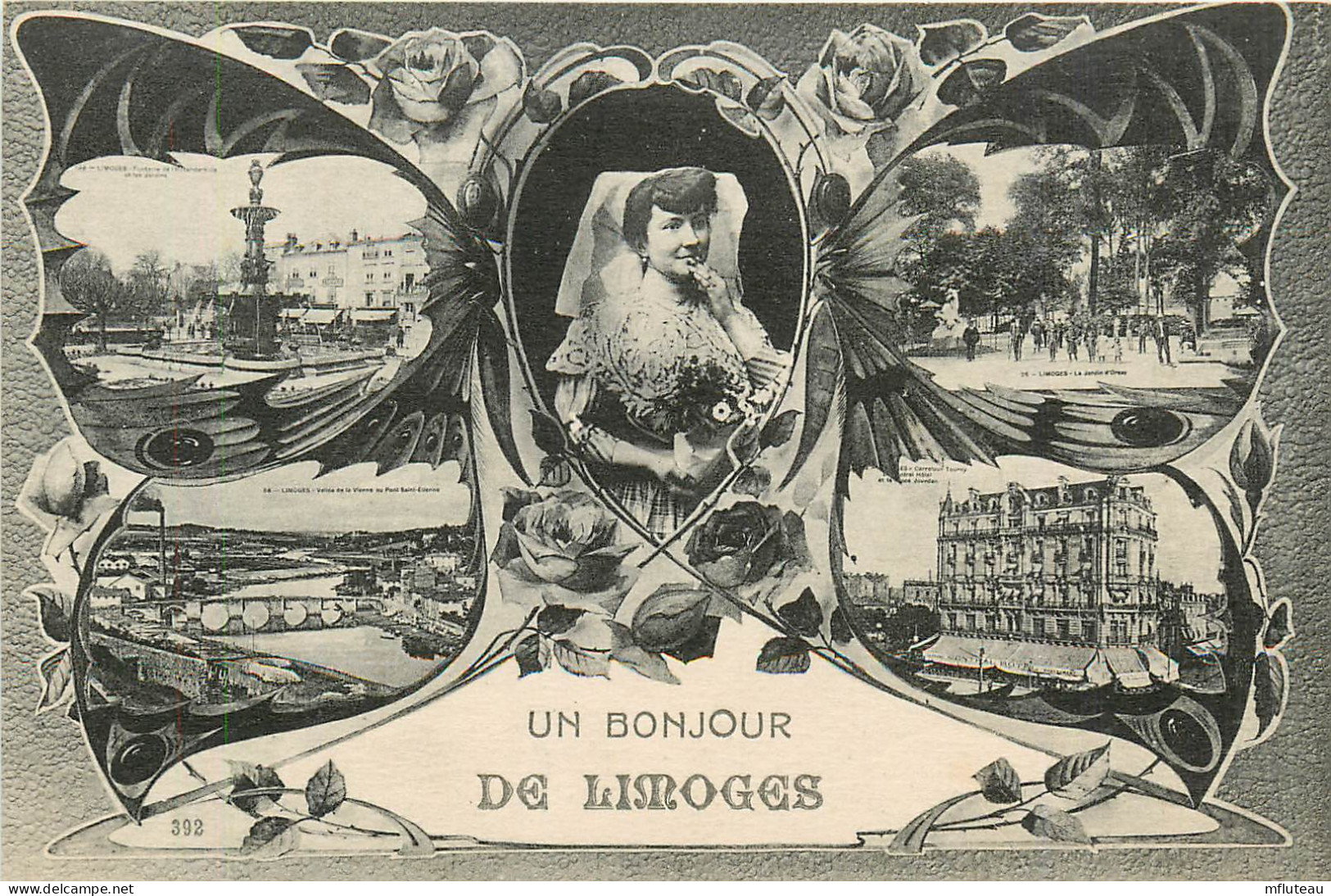 87* LIMOGES  « un Bonjour »  Multivues    RL13.0602 - Limoges