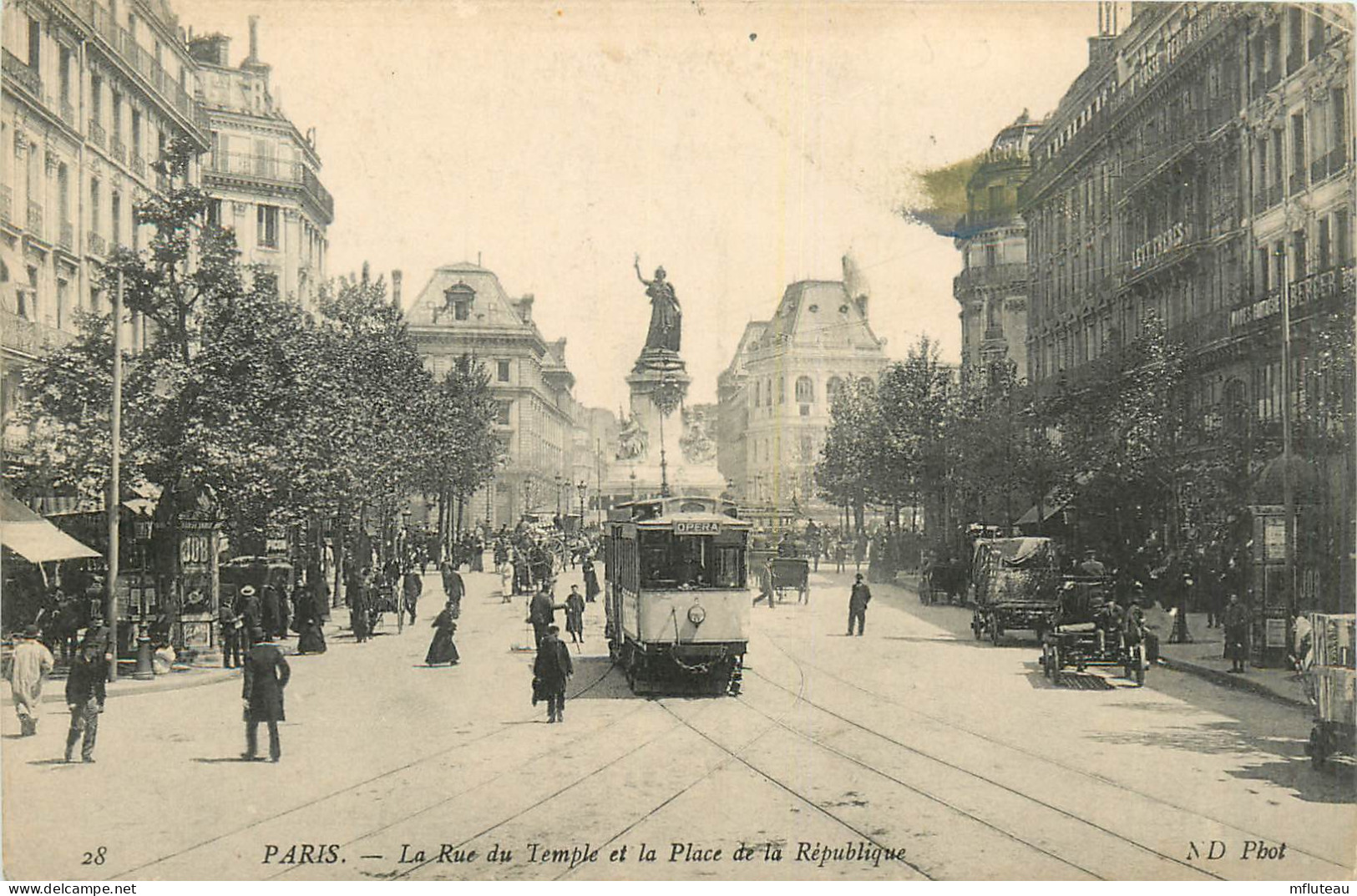 75* PARIS (3)  Rue Du Temple  Place De La Republique     RL27,0175 - Arrondissement: 03
