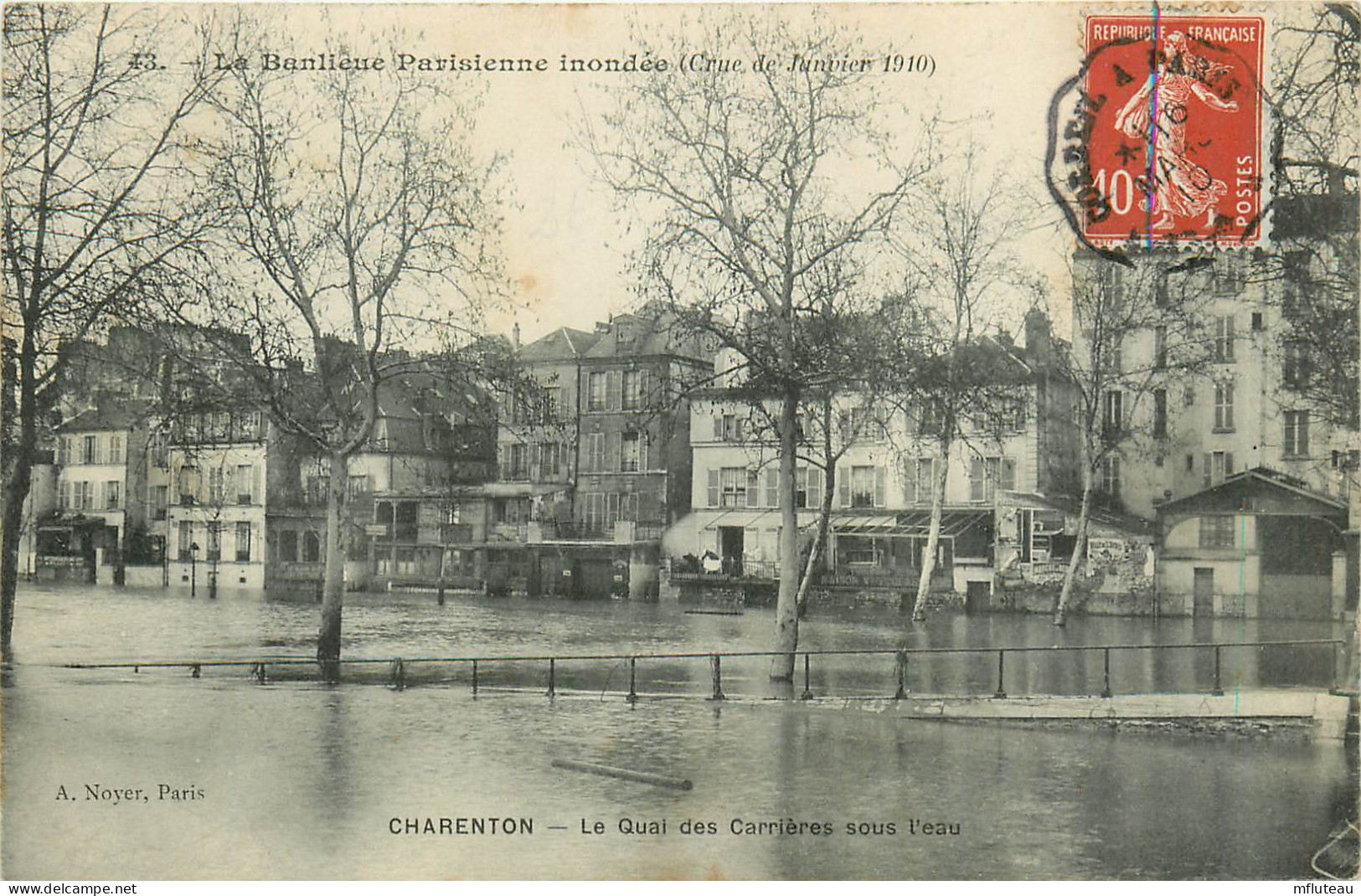 94* CHARENTON  Crue  Quai Des Carrieres Sous L Eau     RL13.1267 - Charenton Le Pont