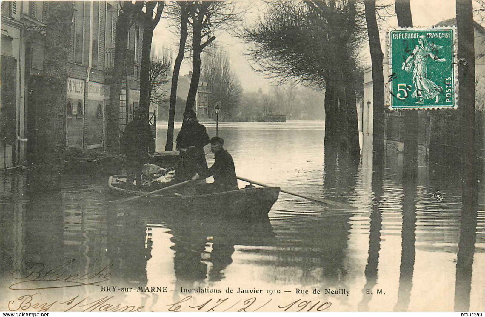 94* BRY S/MARNE Crue 1910- Rue De Neuilly     RL13.1156 - Bry Sur Marne