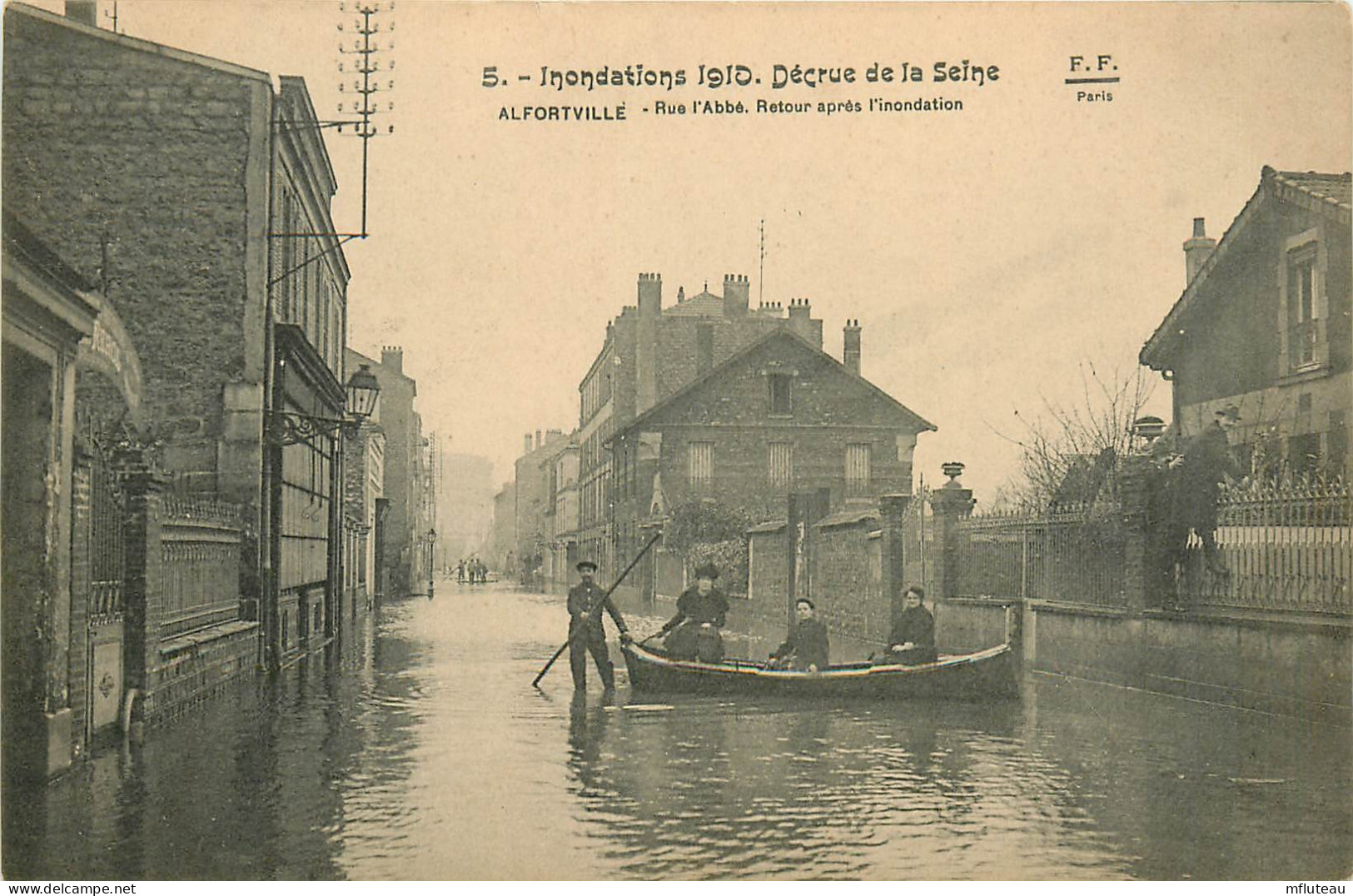 94* ALFORTVILLE  Crue 1910   Rue  L Abbe   RL13.1109 - Alfortville