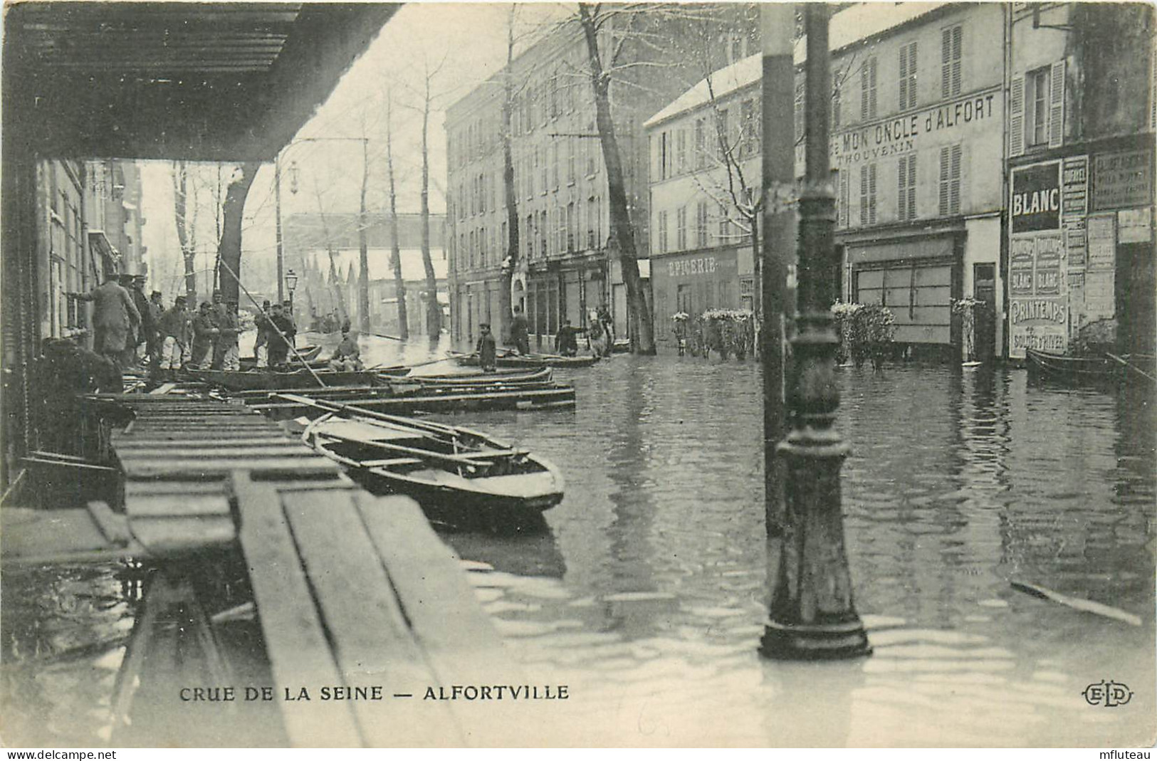 94* ALFORTVILLE  Crue 1910 magasin « mon Oncle D Alfort »  RL13.1108 - Alfortville