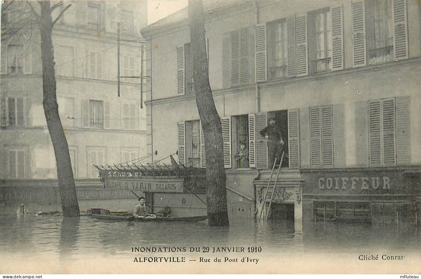 94* ALFORTVILLE Crue 1910  Rue Du Pont D Ivry     RL13.1093 - Alfortville