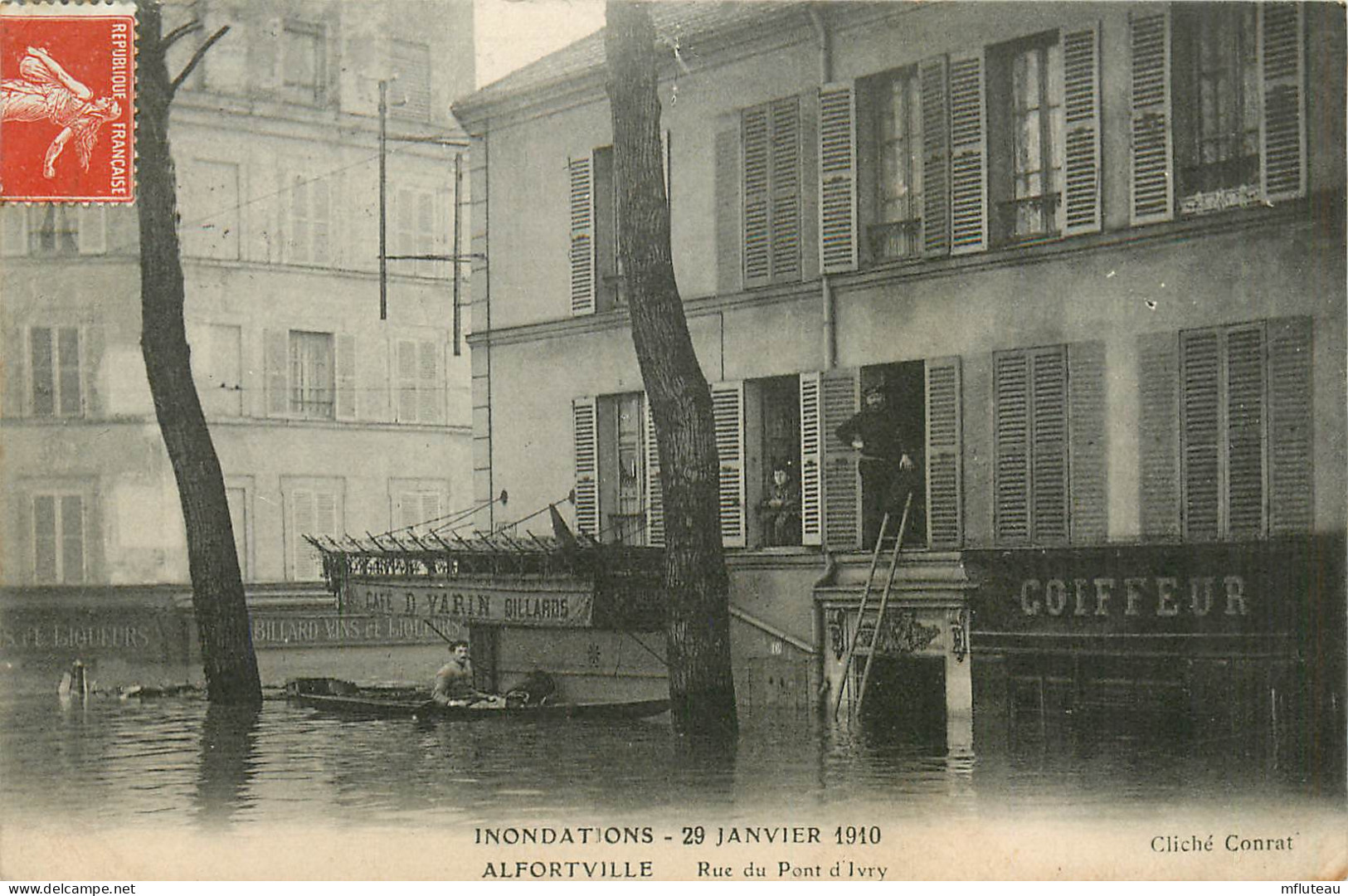 94* ALFORTVILLE  Crue 1910  Rue Du Pont D Ivry     RL13.1073 - Alfortville