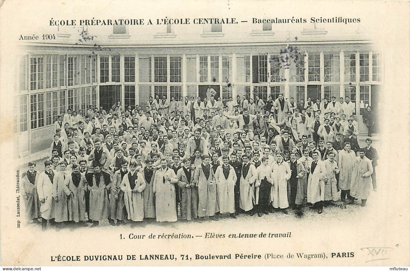 75* PARIS (17)    Ecoloe « duvignau De Lanneau »  Prepa A Centrale        RL27,0739 - Paris (15)
