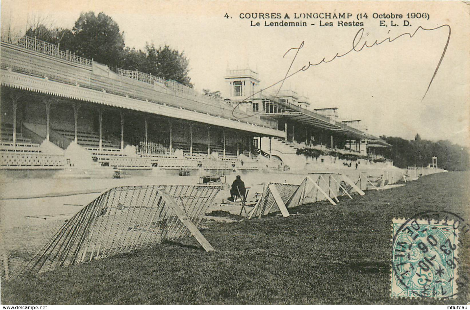 75* PARIS (16)  Courses A Longchamp 1908  Le Lendemain  Les Restes         RL27,0697 - Distretto: 16
