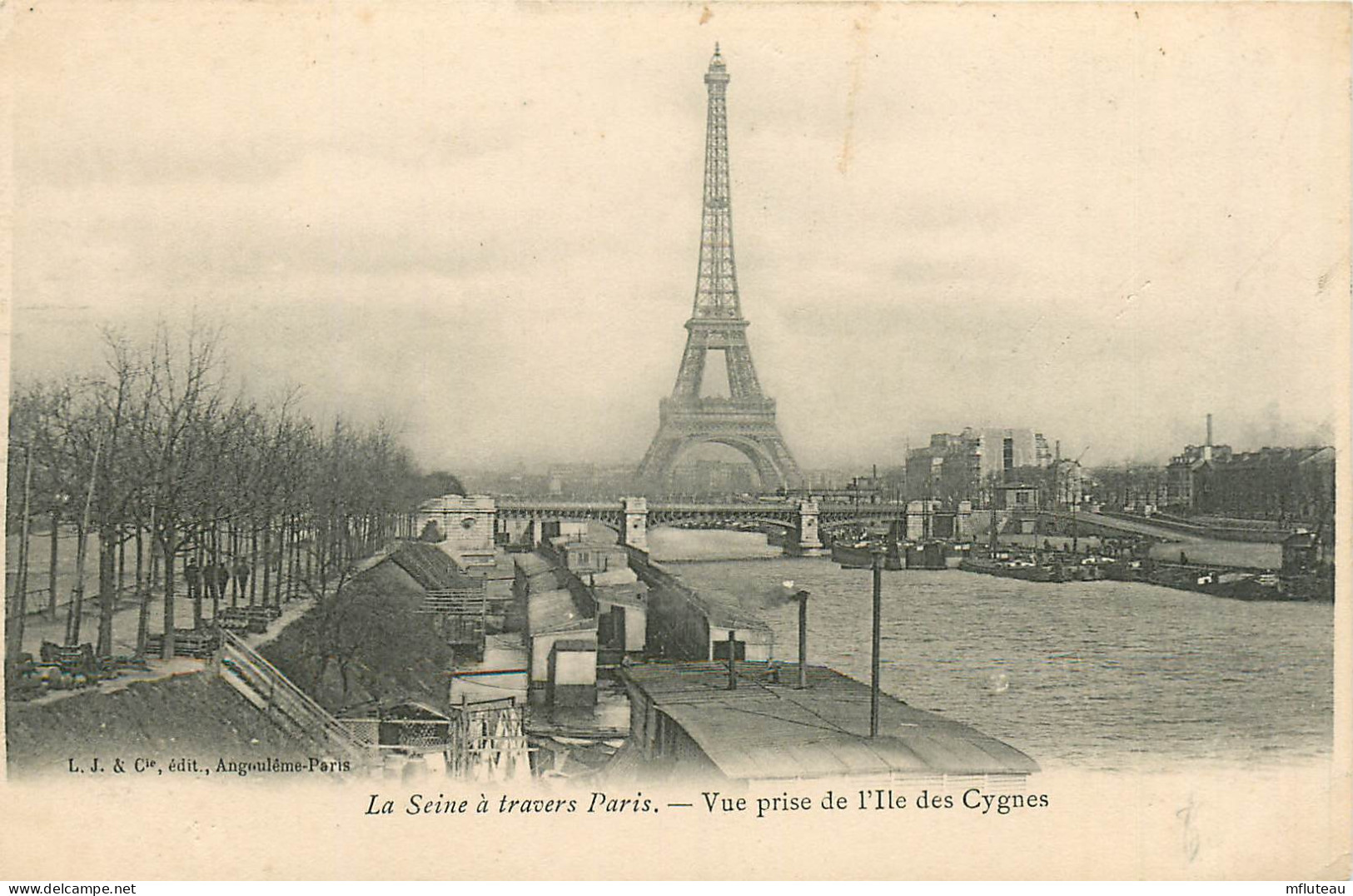 75* PARIS (15)  La  Seine  Vue Prise De L Ile Des Cygnes         RL27,0652 - Arrondissement: 15