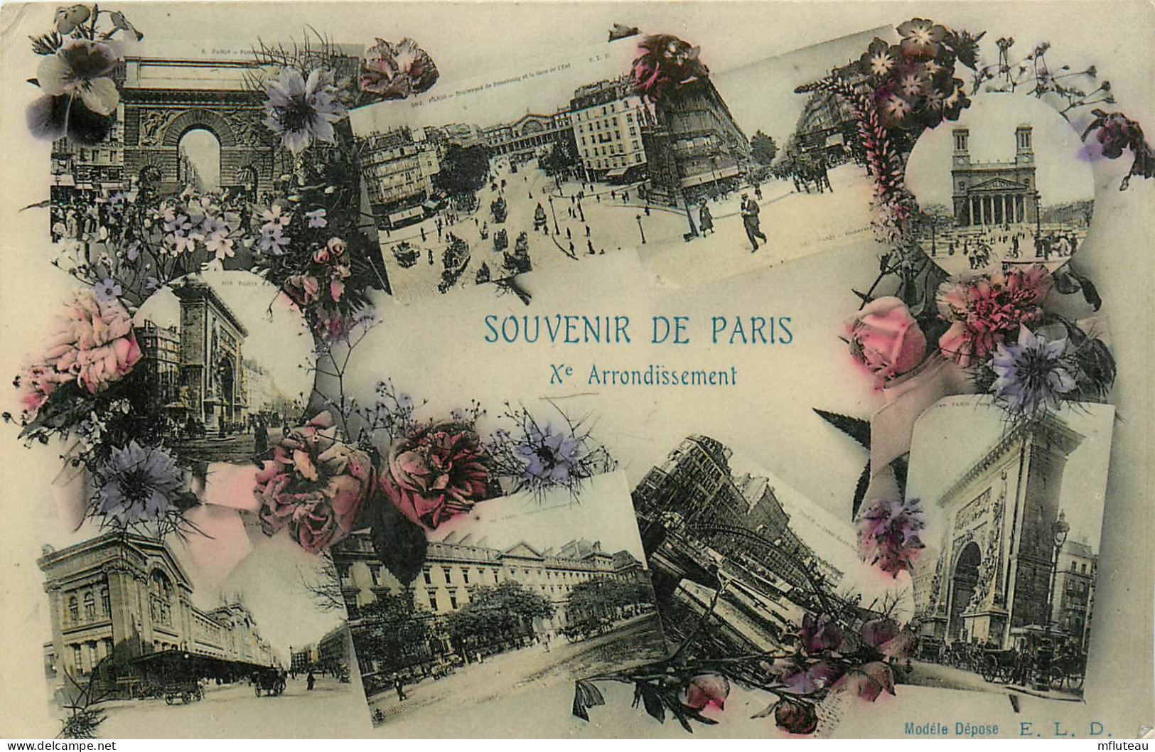 75* PARIS (10)   Souvenir Du Xe Arrondissement -  Multi-vues        RL27,0563 - Distrito: 10