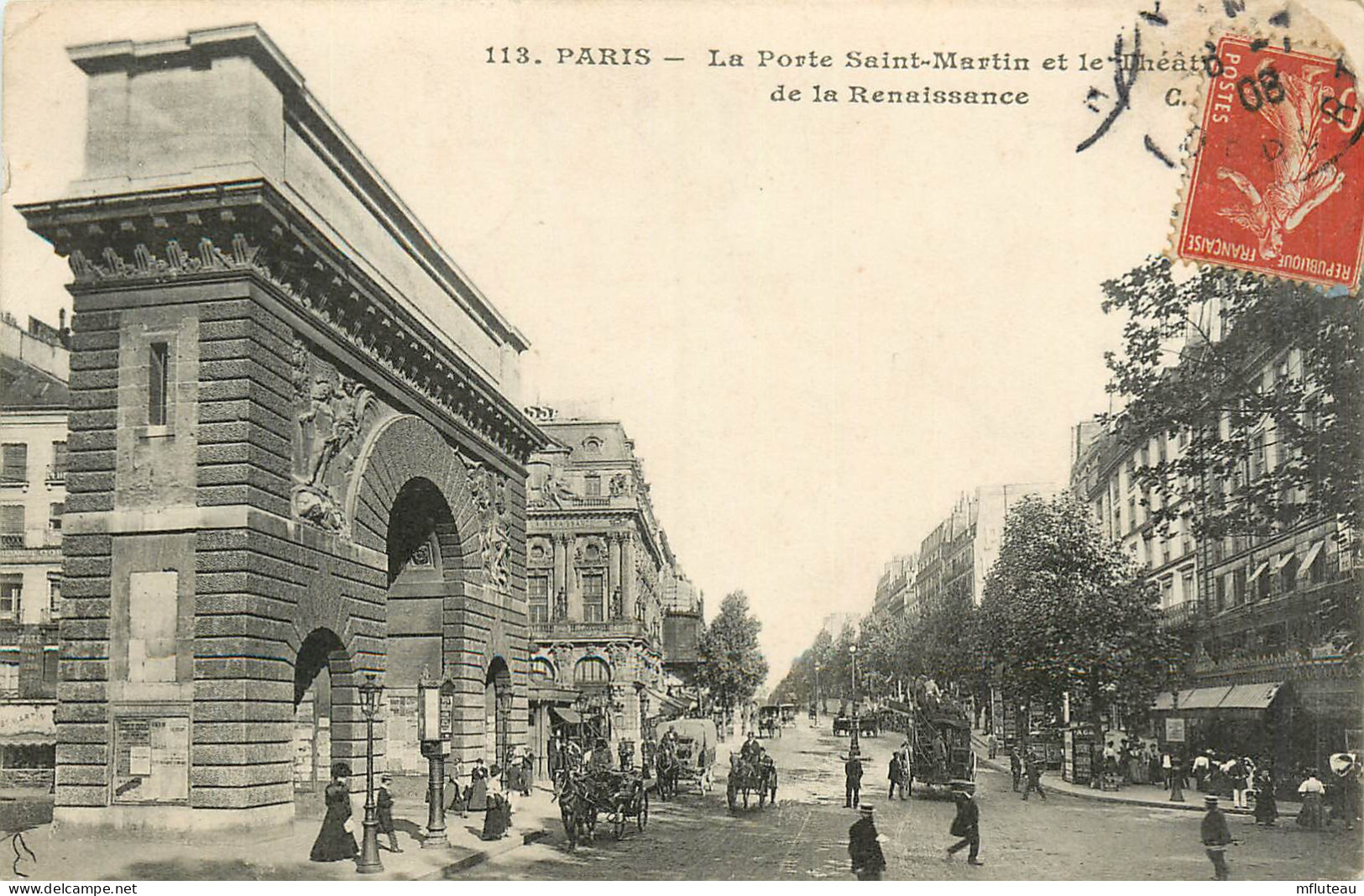 75* PARIS (10)  Porte St Martin  Theatre De La Renaissance          RL27,0556 - District 10