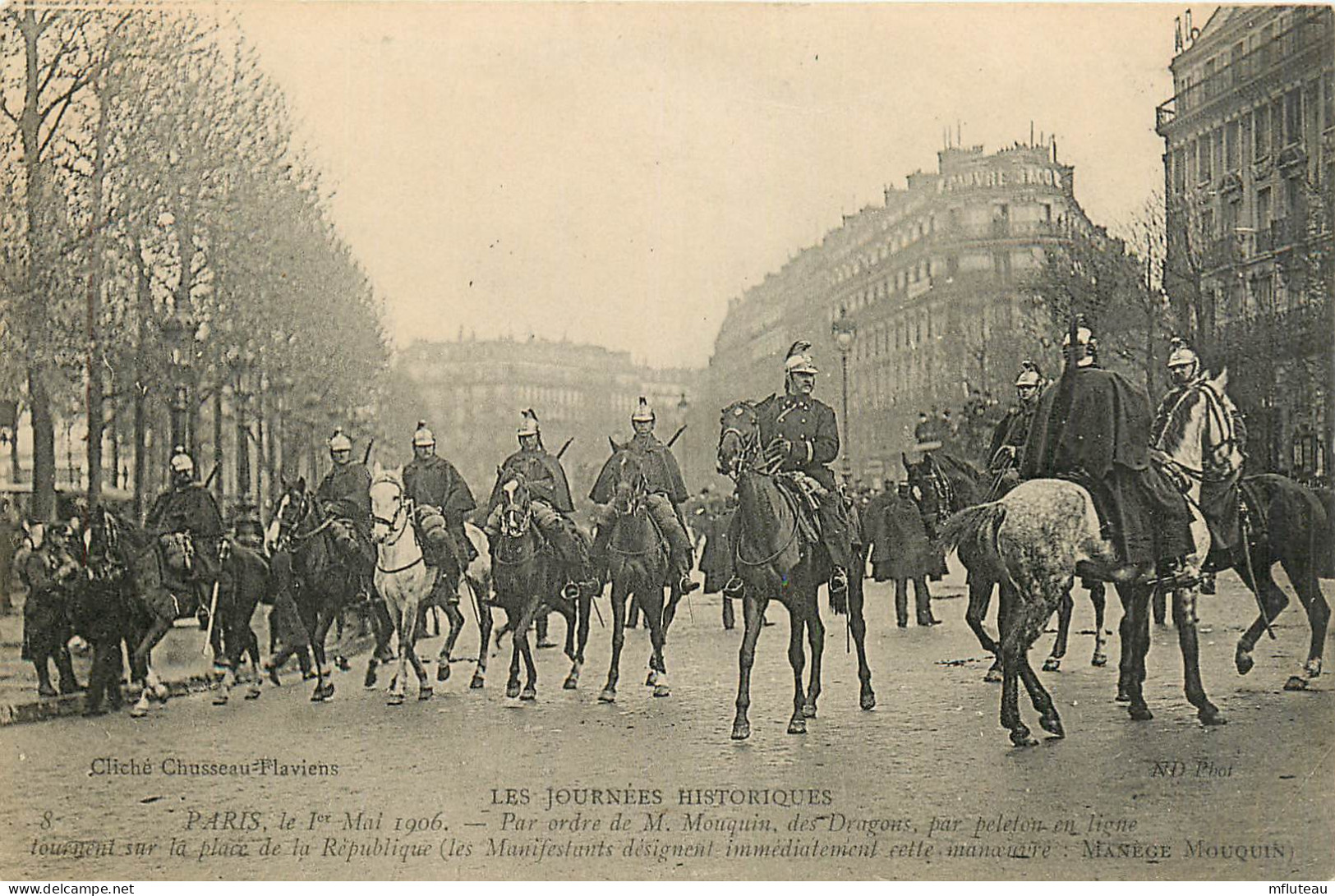 75* PARIS (10)    01 Mai 1906  Dragons Sur La Place De La Republique      RL27,0560 - Distrito: 10