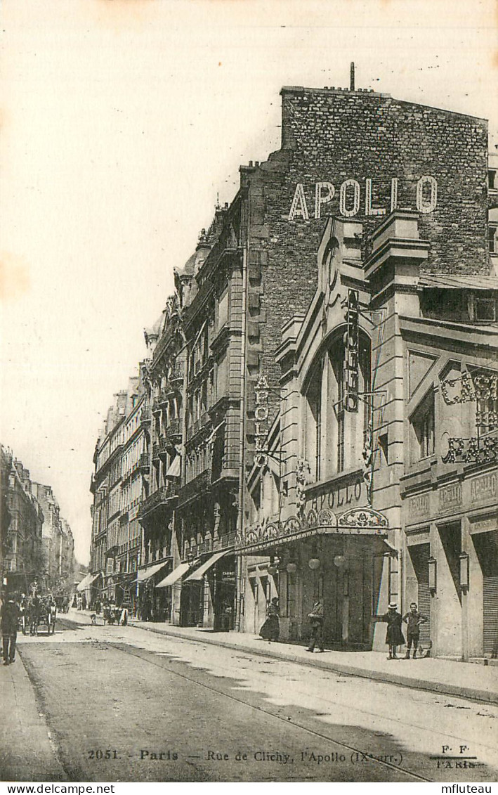 75* PARIS (9)   Rue De Clichy « l Apollo »        RL27,0533 - Arrondissement: 09