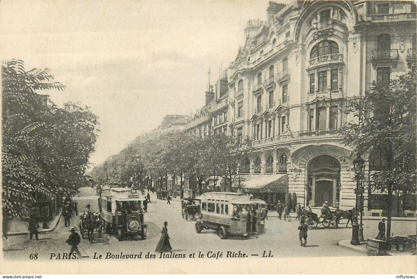 75* PARIS (9)   Bd Des Italiens Et Cafe « riche »        RL27,0522 - District 09