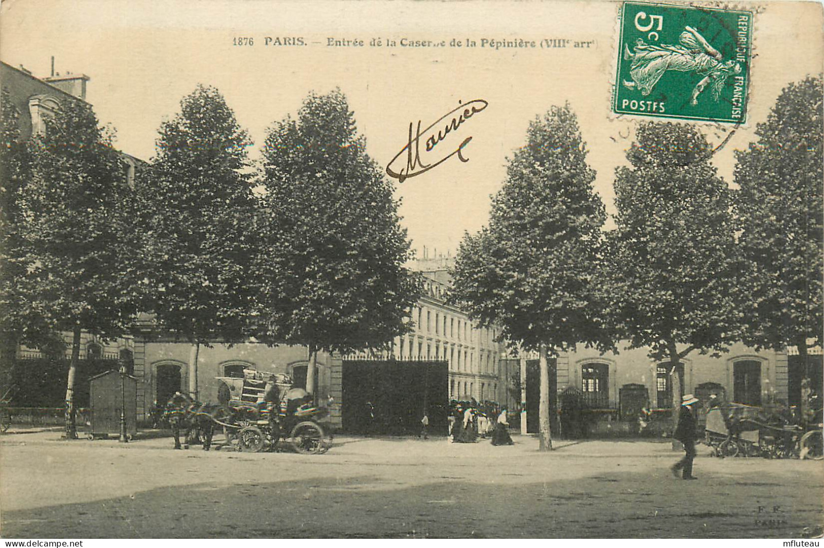 75* PARIS (8)   Entree Caserne De La Pepiniere         RL27,0489 - Barracks