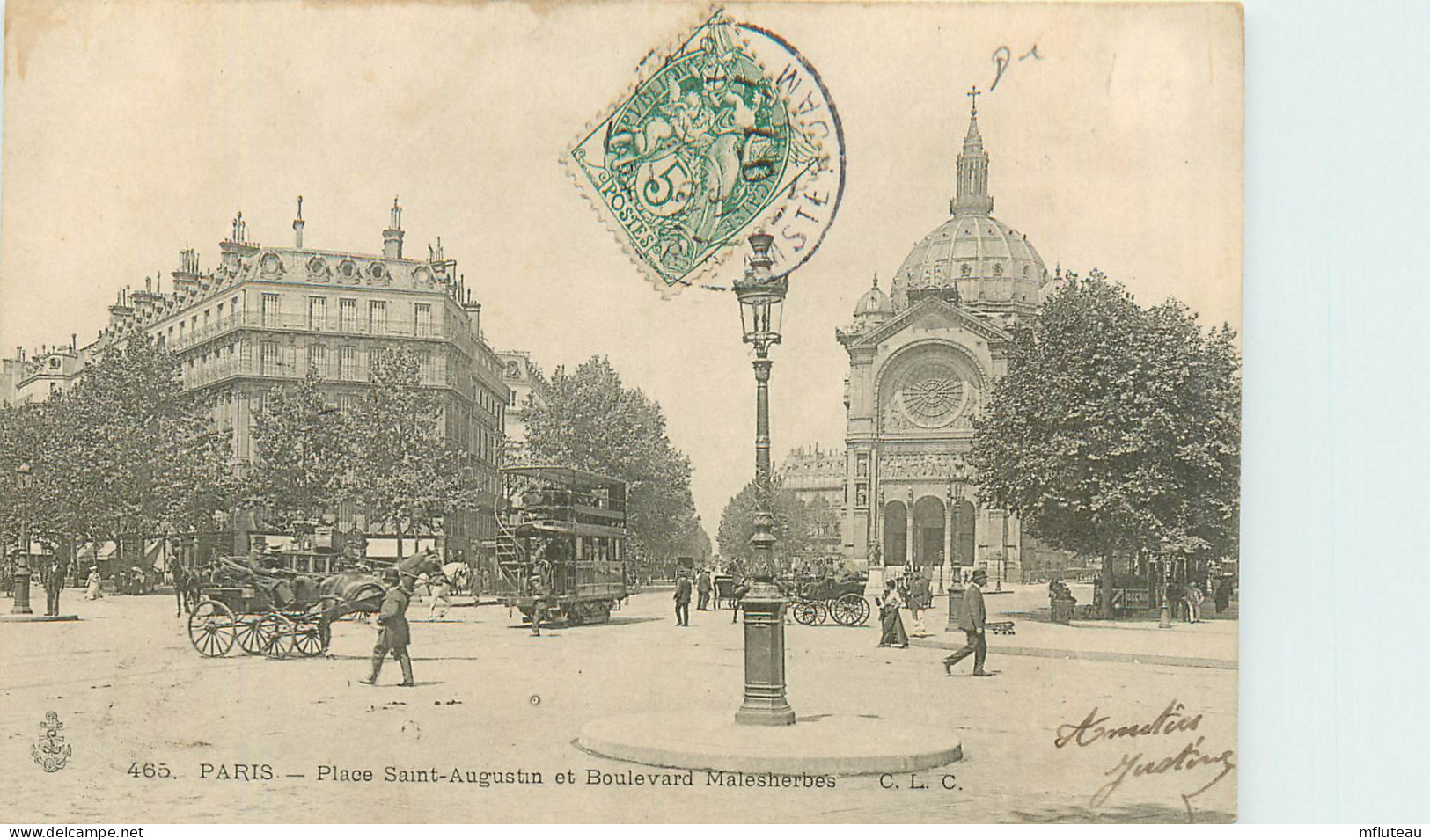 75* PARIS (8)   Place St Augustin  Bd Malesherbes         RL27,0442 - Distretto: 08