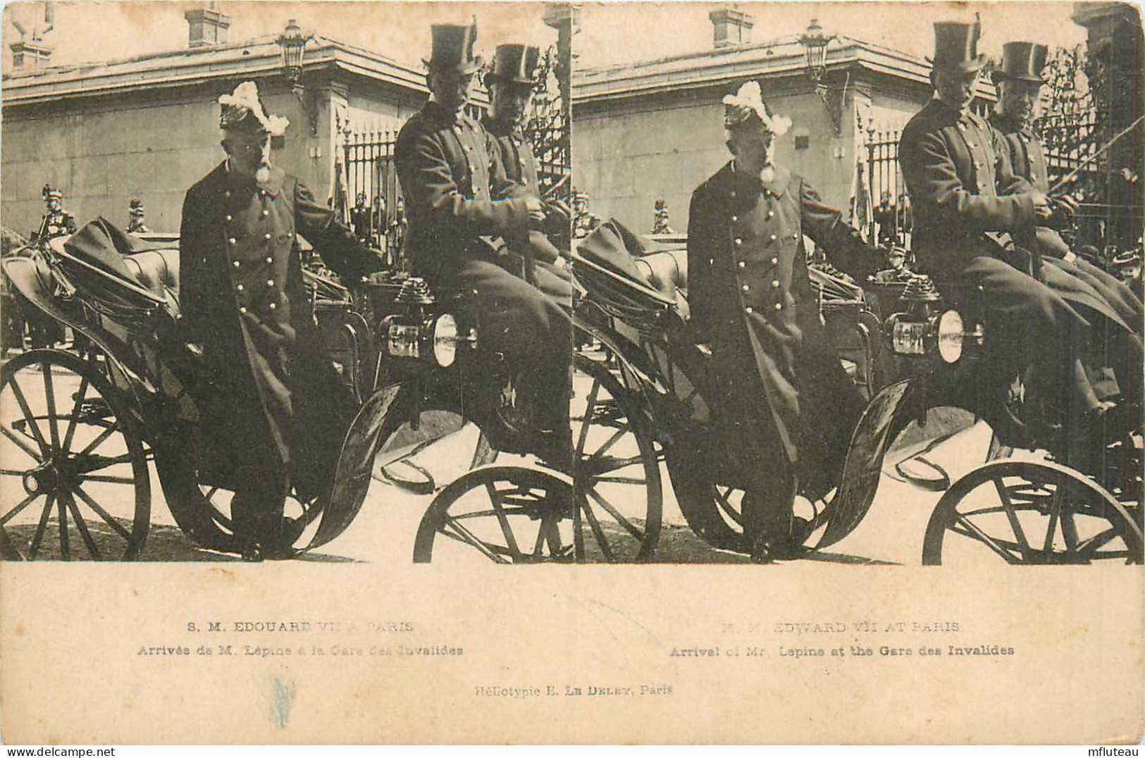 75* PARIS (7)  Edouard VII  Arrivee De M.LEPINE Gare Des Invalides         RL27,0353 - Arrondissement: 07