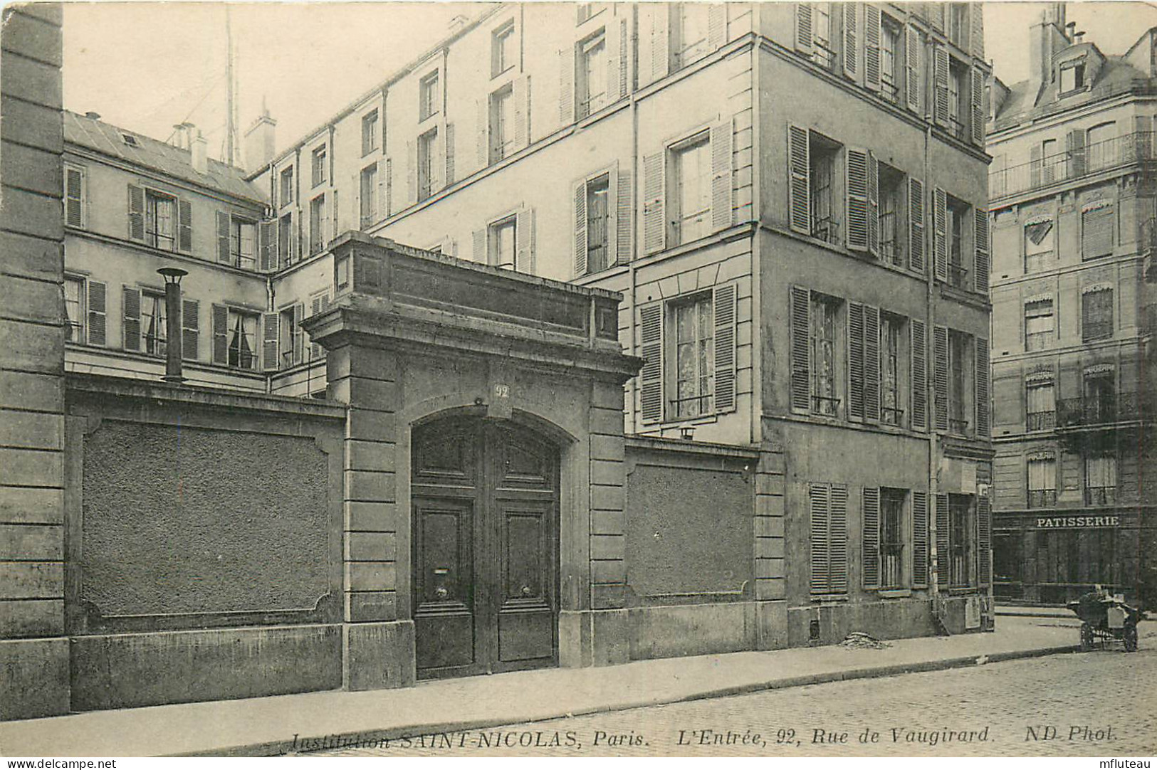 75* PARIS (6)   Rue De Vaugirard  Institution De St Nicolas       RL27,0309 - Arrondissement: 06