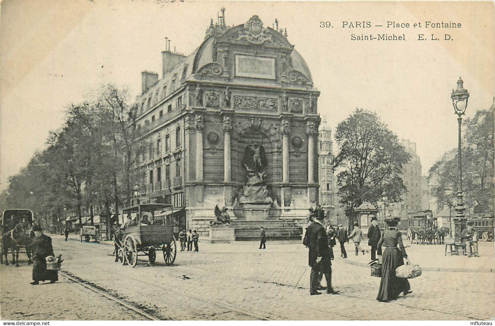 75* PARIS (6)   Place Et Fontaine St Michel       RL27,0305 - Arrondissement: 06