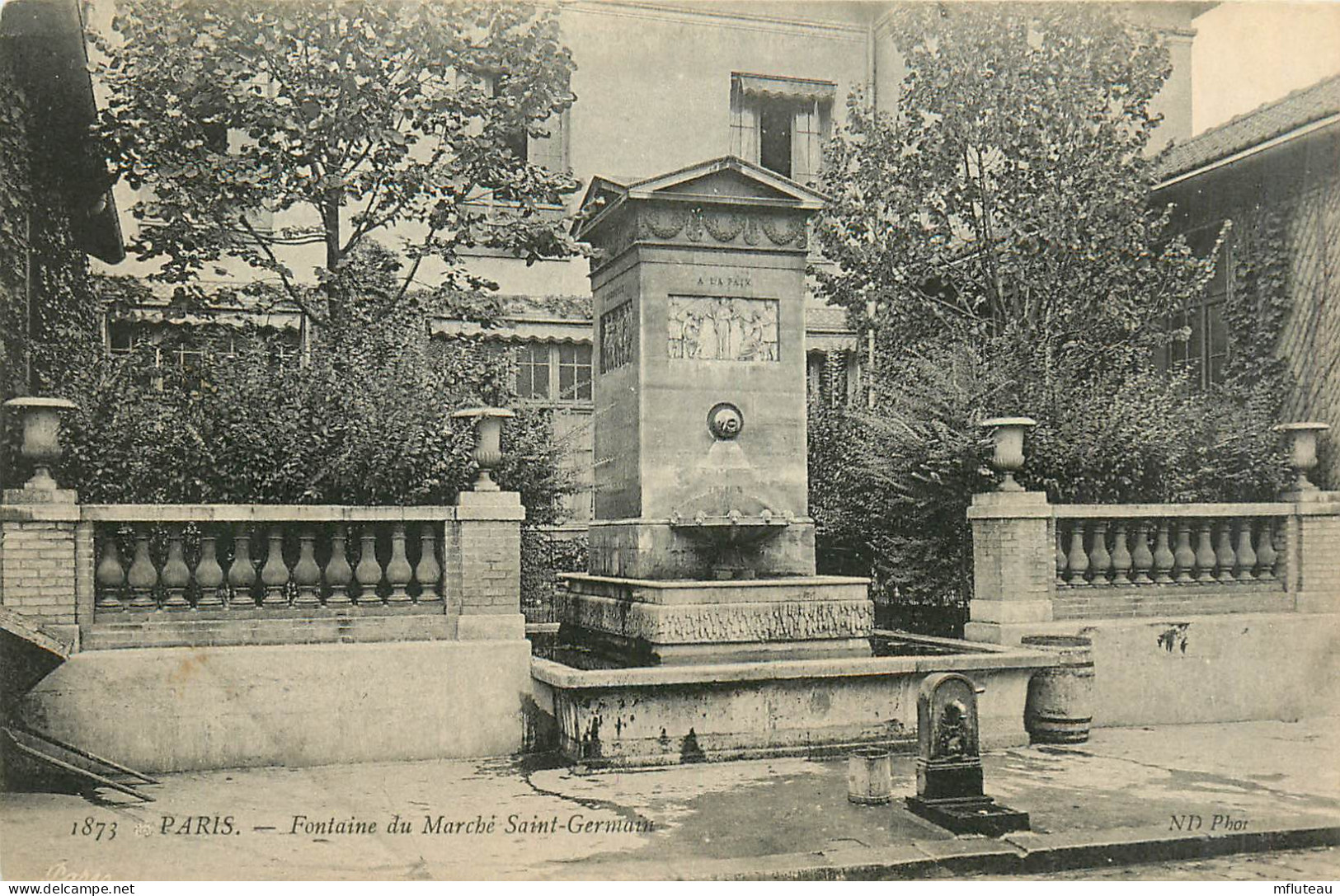 75* PARIS (6)    Fontaine Du Marche St Germain      RL27,0298 - Arrondissement: 06