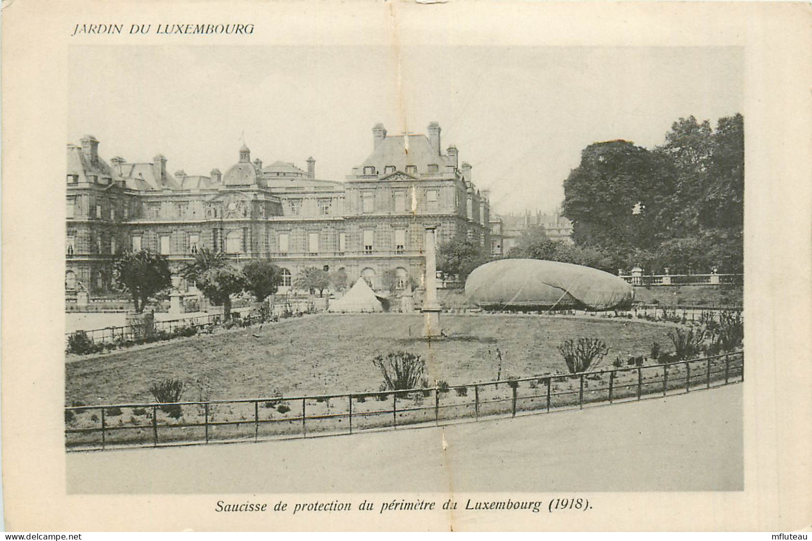 75* PARIS (5)  Saucisse De Protection Luxembourg - 1918   RL27,0257 - Paris (05)