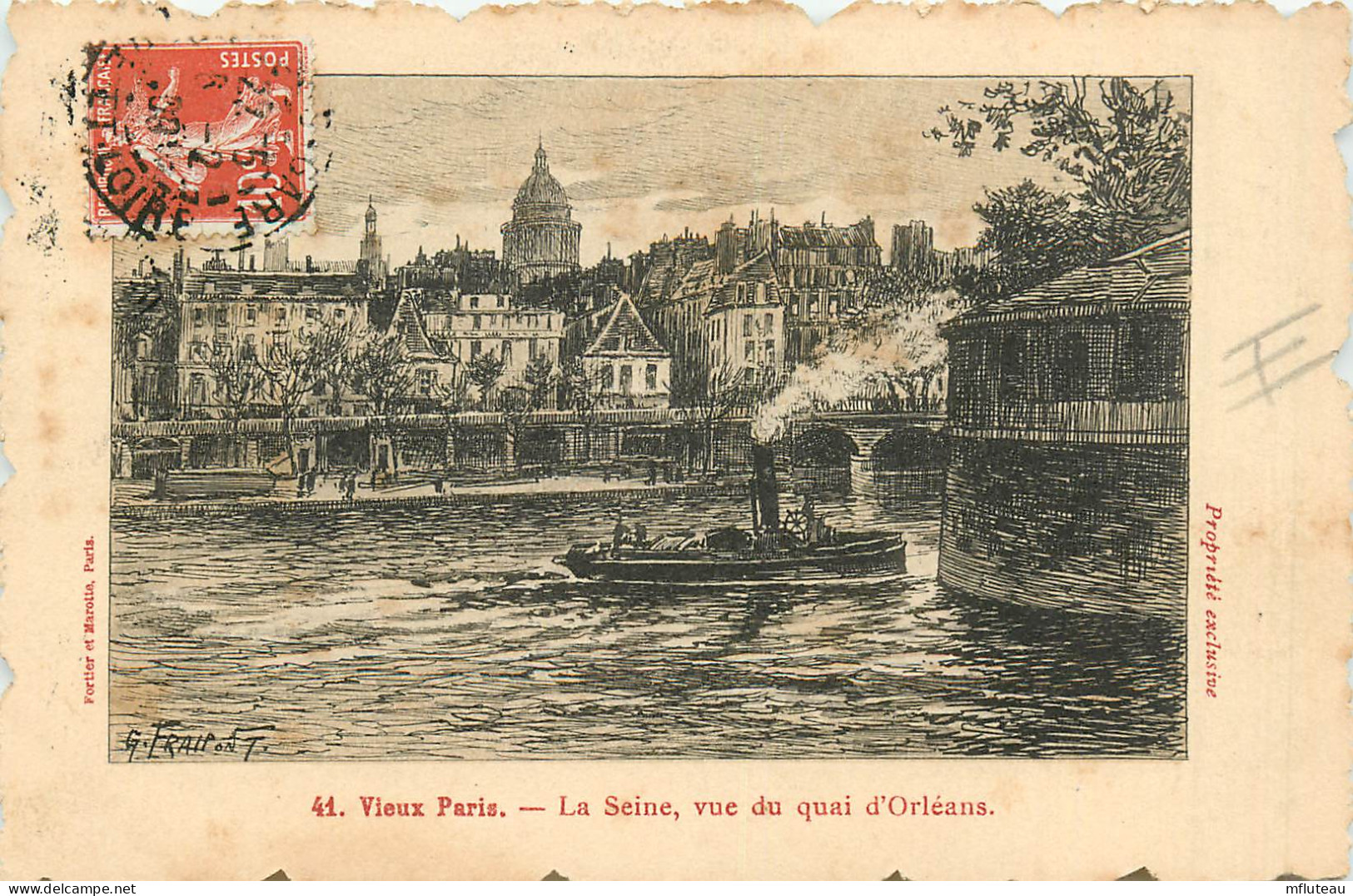 75* PARIS (4)  La Seine  Vue Du Quai D Orleans    RL27,0199 - Arrondissement: 04