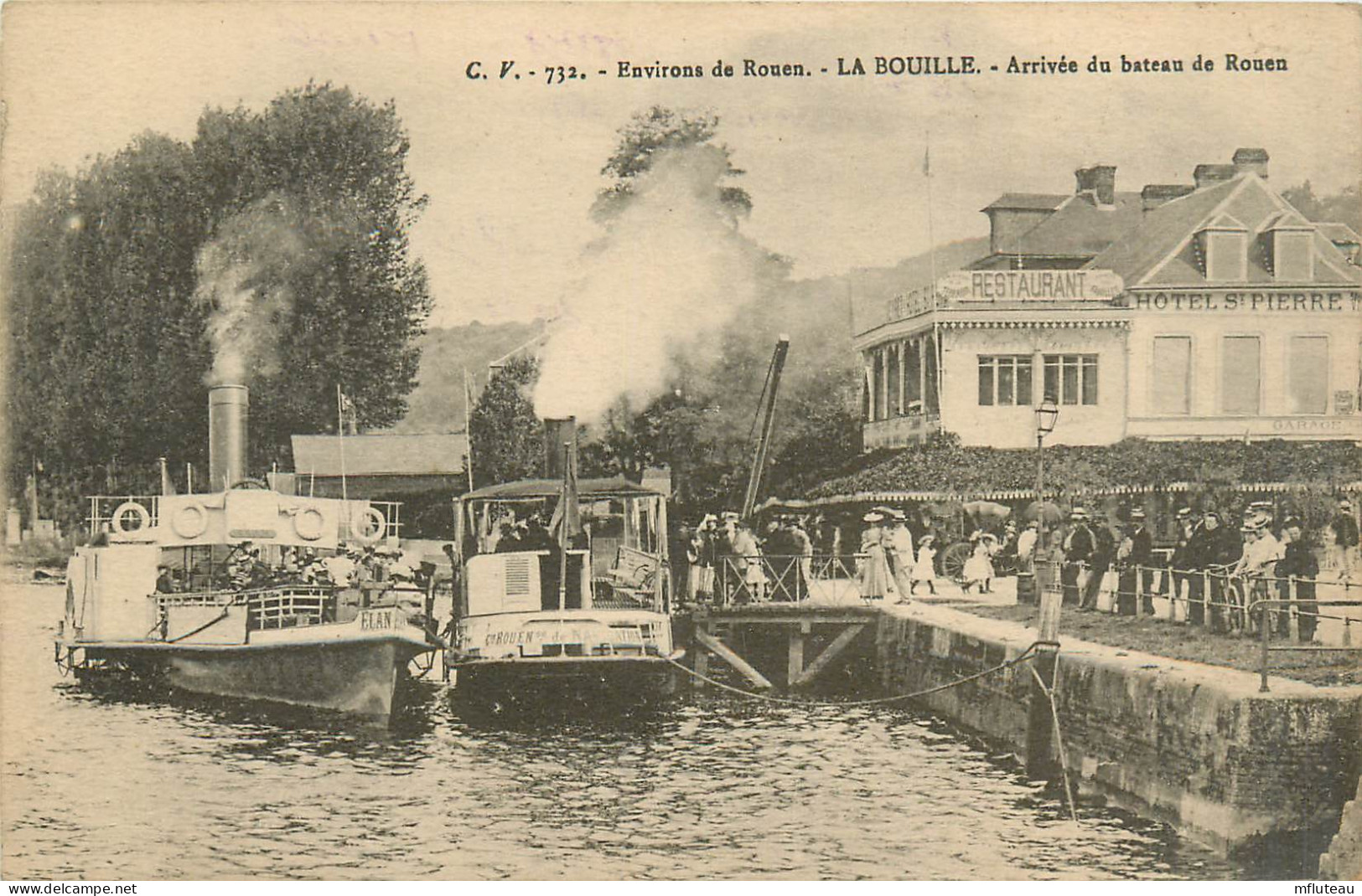76* LA BOUILLE   Arrivee Du Bateau De Rouen           RL27,0994 - La Bouille
