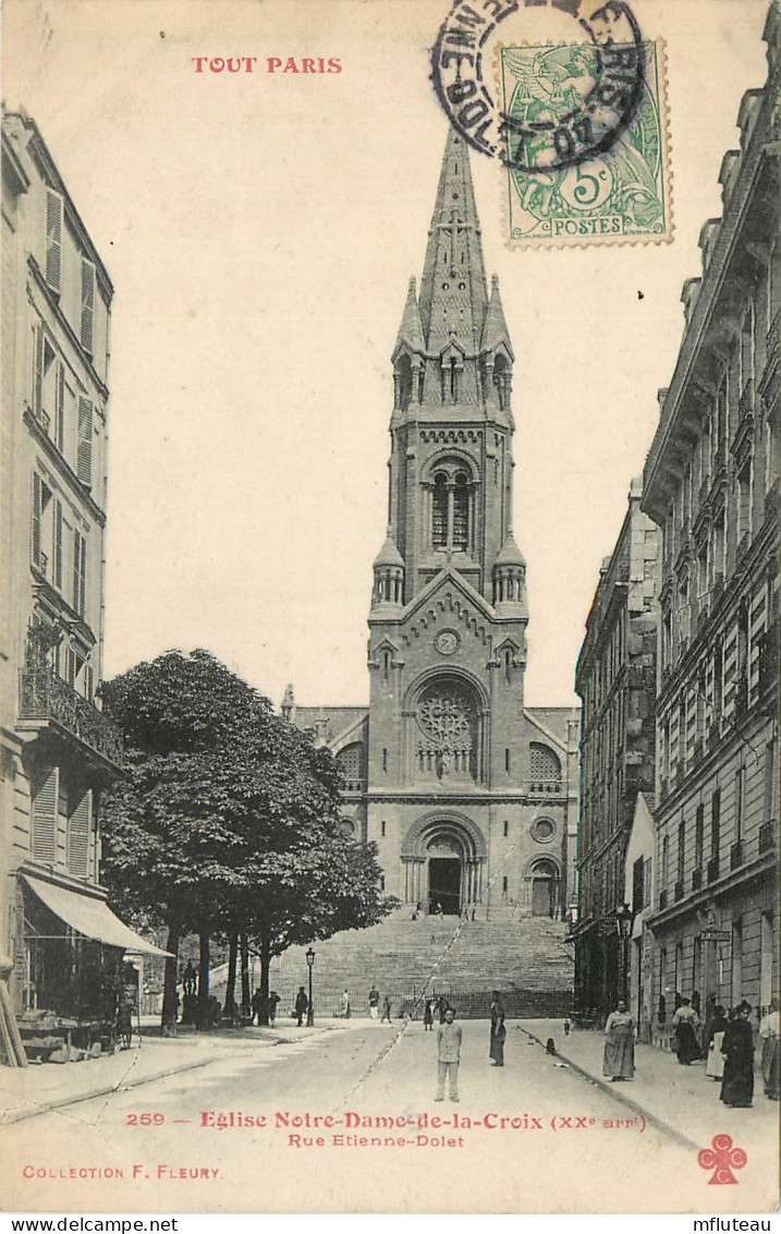 75* PARIS (20)  Eglise Notre Dame De La Croix          RL27,0975 - District 18