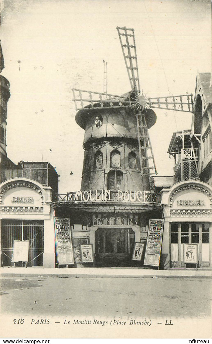 75* PARIS (18)   Le Moulin Rouge         RL27,0967 - Arrondissement: 16
