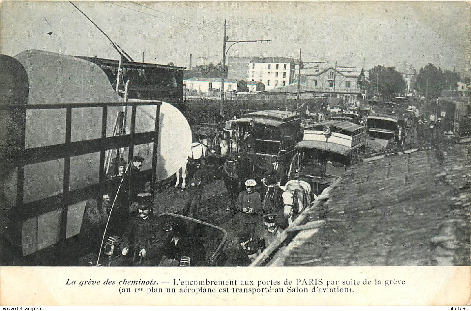 75* PARIS (19)   Greve Des Cheminots -encombrement  Transport Aeroplane     RL27,0953 - Arrondissement: 17
