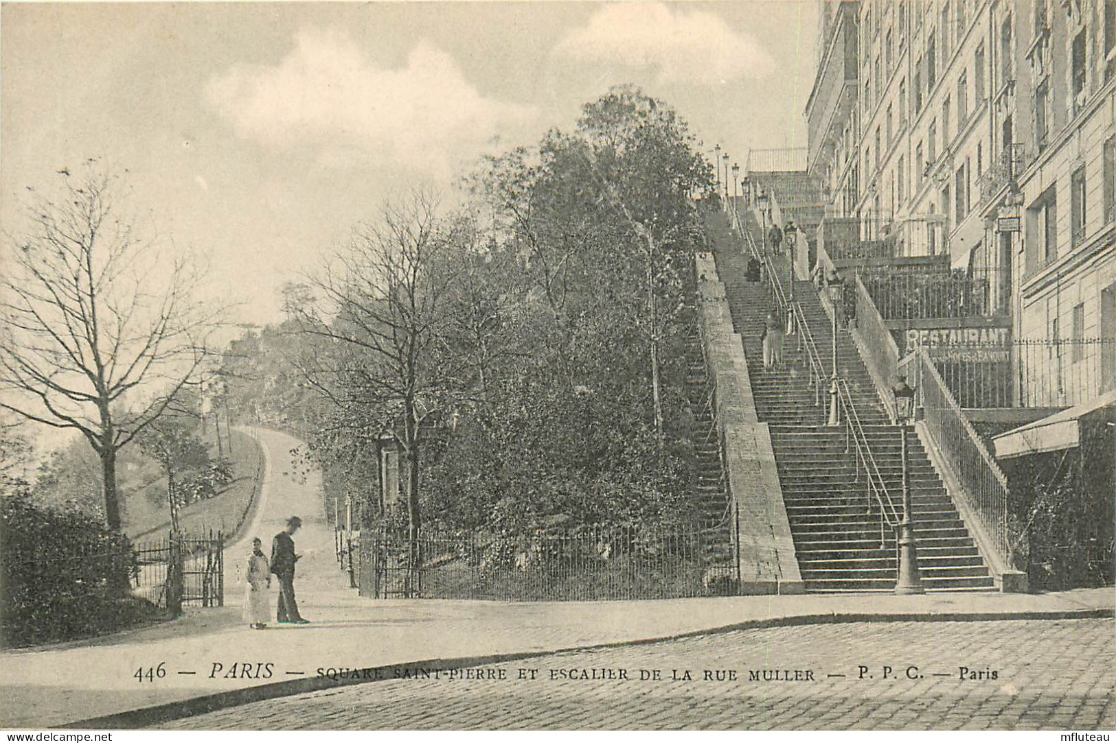 75* PARIS (18)   Montmartre -   Square St Pierre   - Escalier Rue Muller  RL27,0785 - Arrondissement: 16