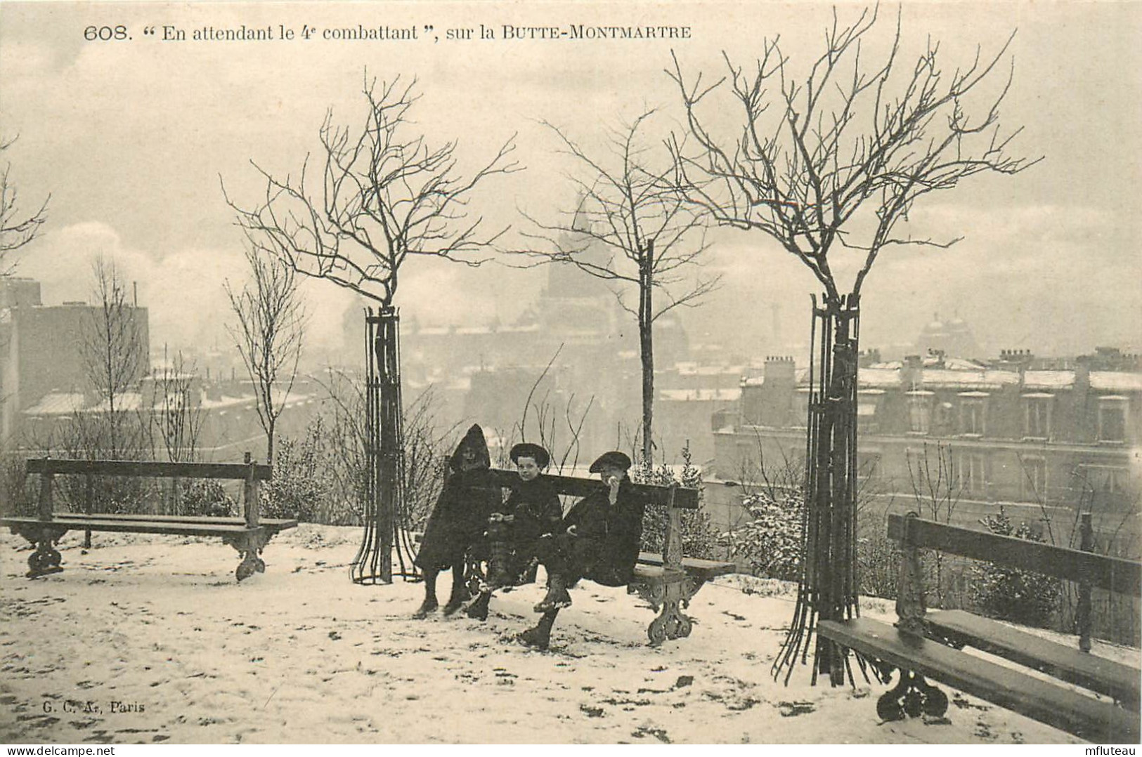 75* PARIS (18)    Butte Montmartre  En Attendant Le 4e Combattant       RL27,0777 - Arrondissement: 16