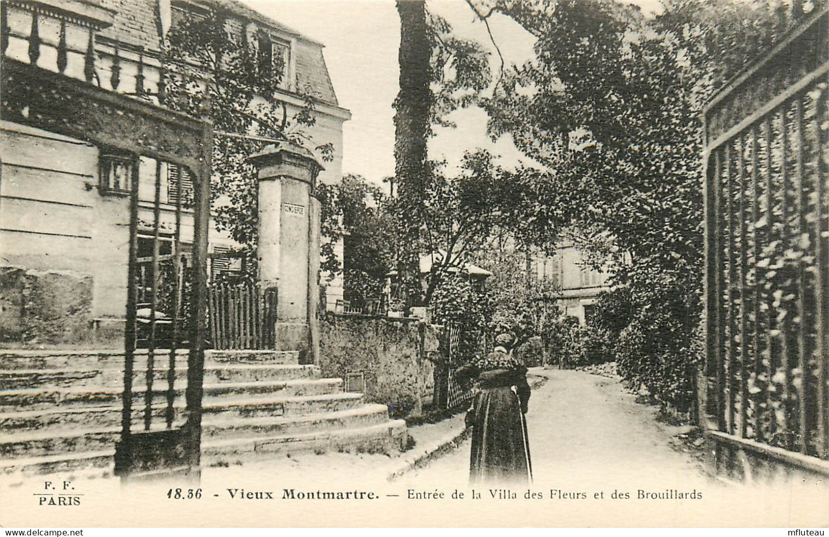 75* PARIS (18)   Montmartre  Entree Villa Des Fleurs Et Des Brouillards     RL27,0758 - District 17