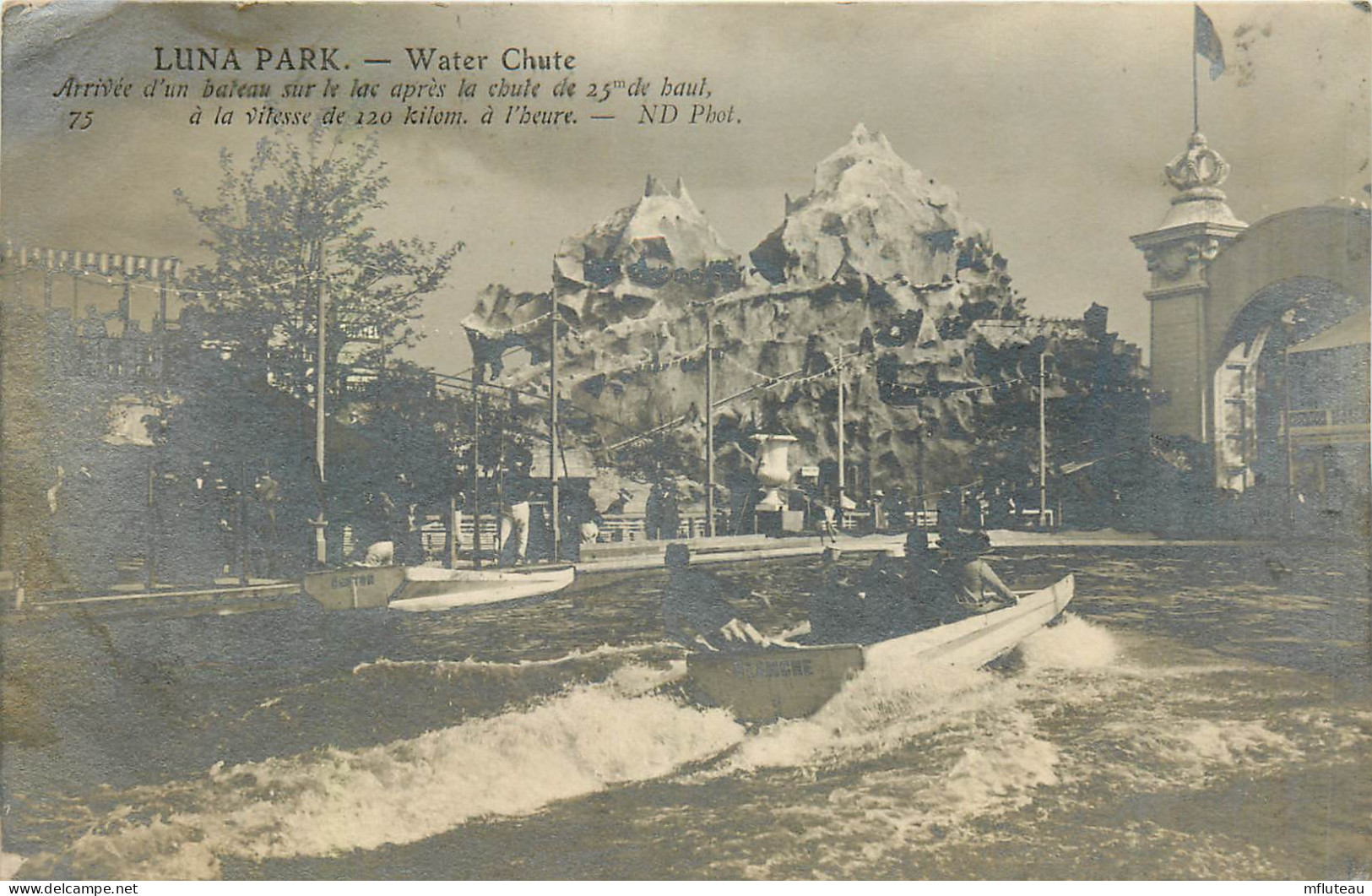 75* PARIS (17)    Luna Park -  Water Chute       RL27,0749 - Distrito: 15