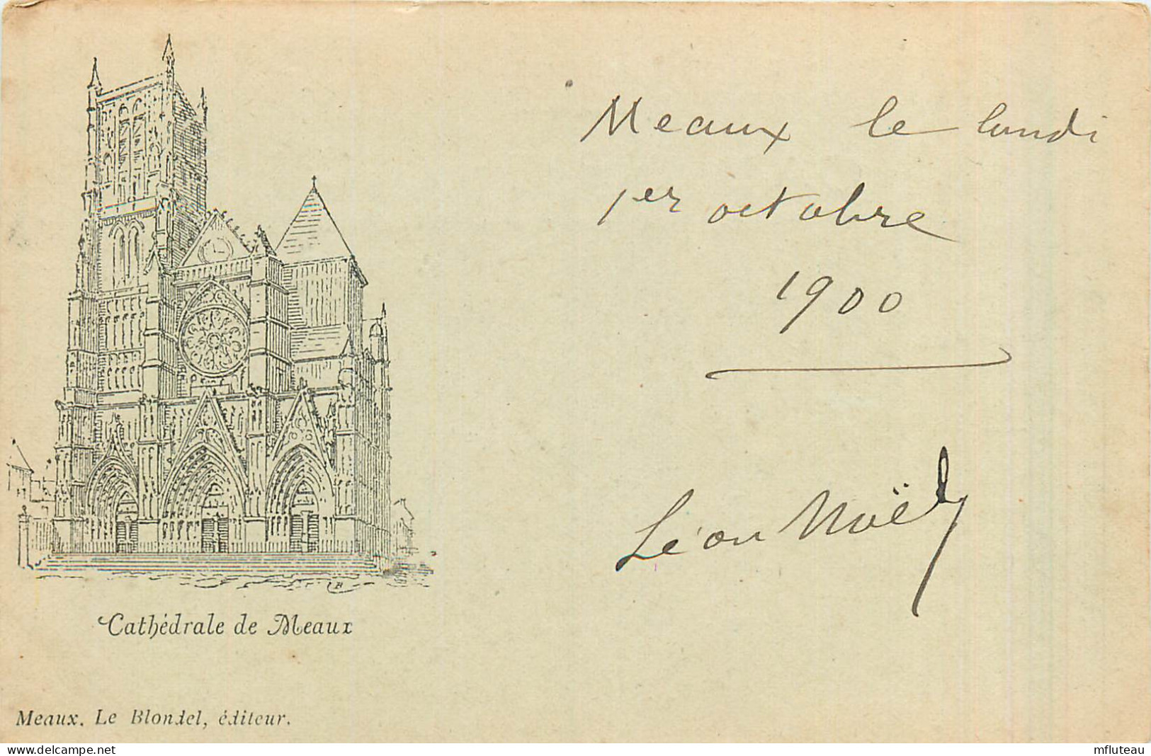 77* MEAUX    Cathedrale  (dessin)  RL27,1810 - Meaux